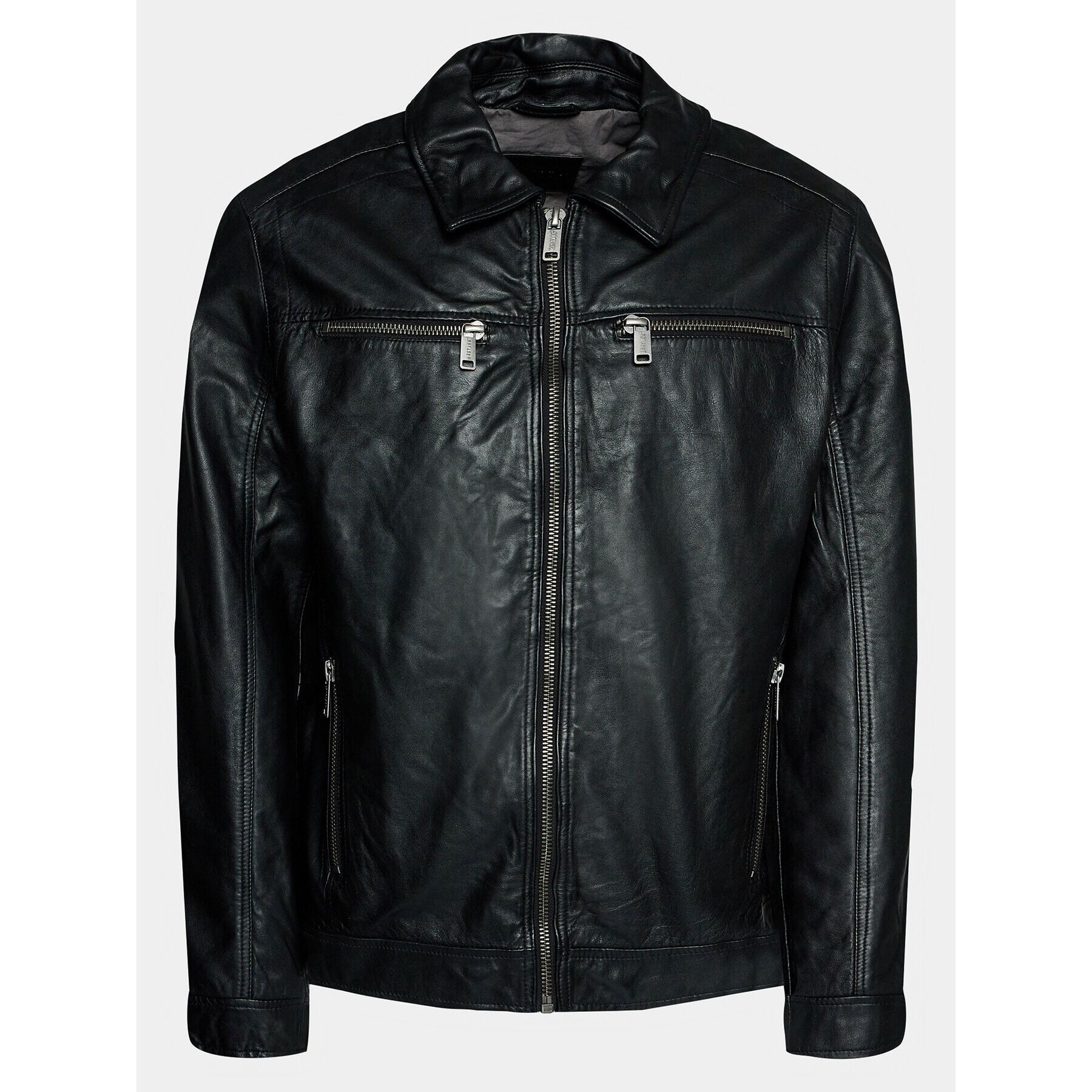 Mustang Кожено яке William 9920607 Черен Regular Fit - Pepit.bg