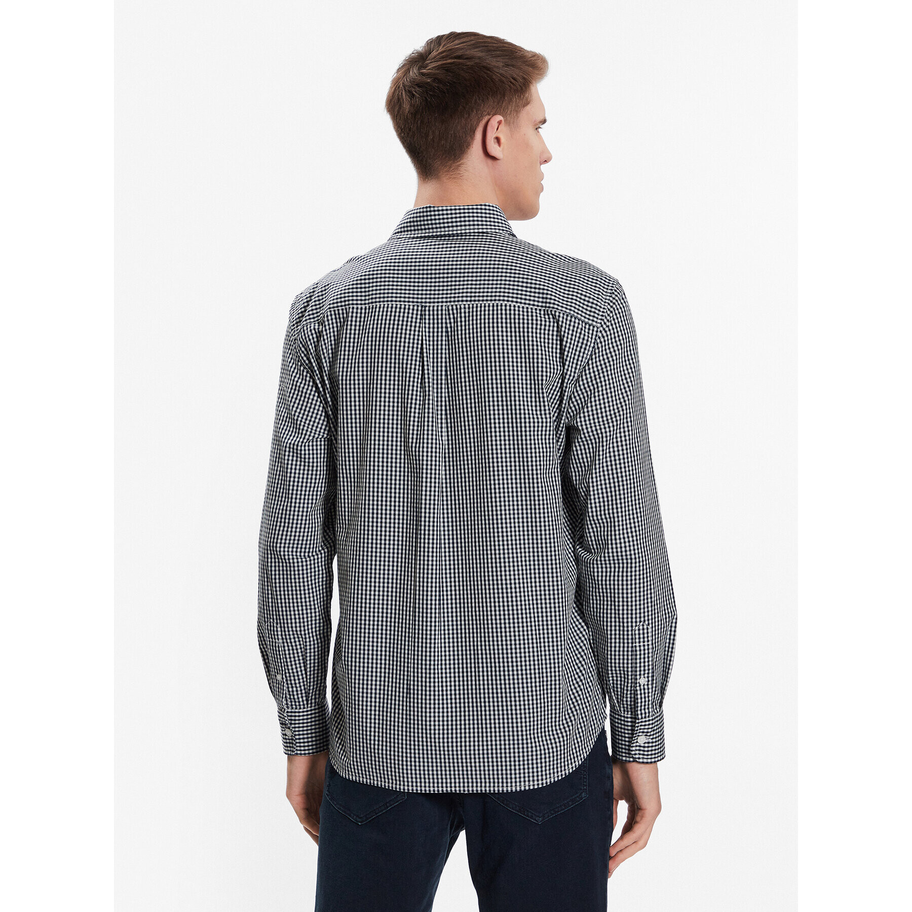 Mustang Риза Clemens 1013476 Тъмносин Regular Fit - Pepit.bg