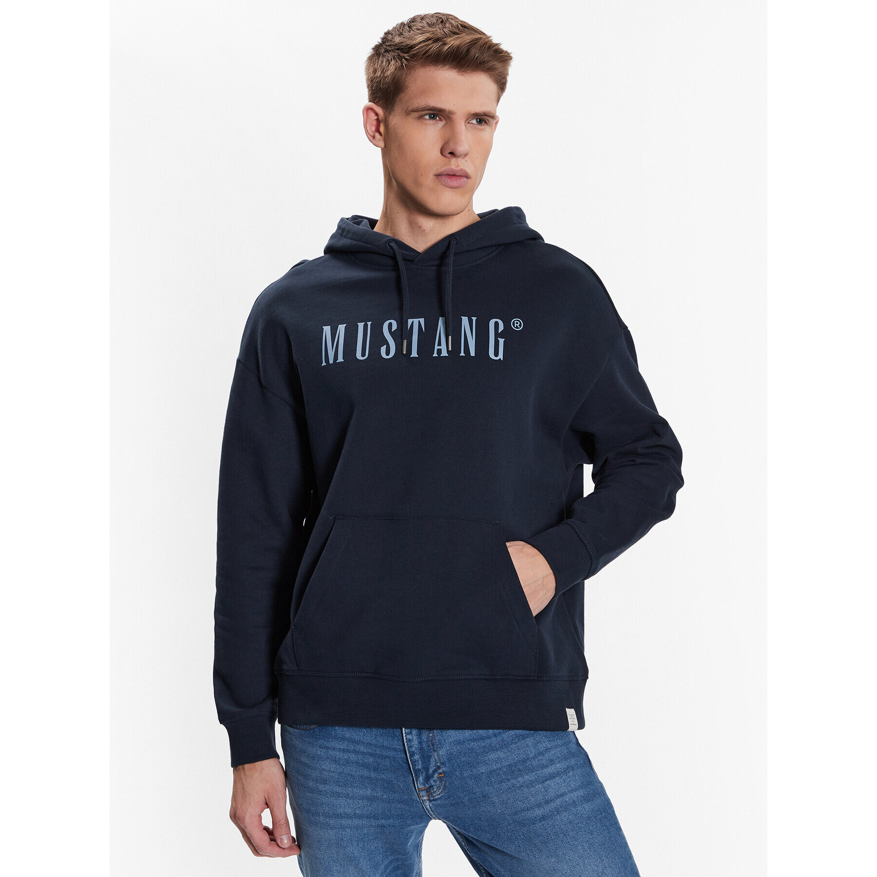 Mustang Суитшърт Bennet Modern 1013511 Тъмносин Regular Fit - Pepit.bg