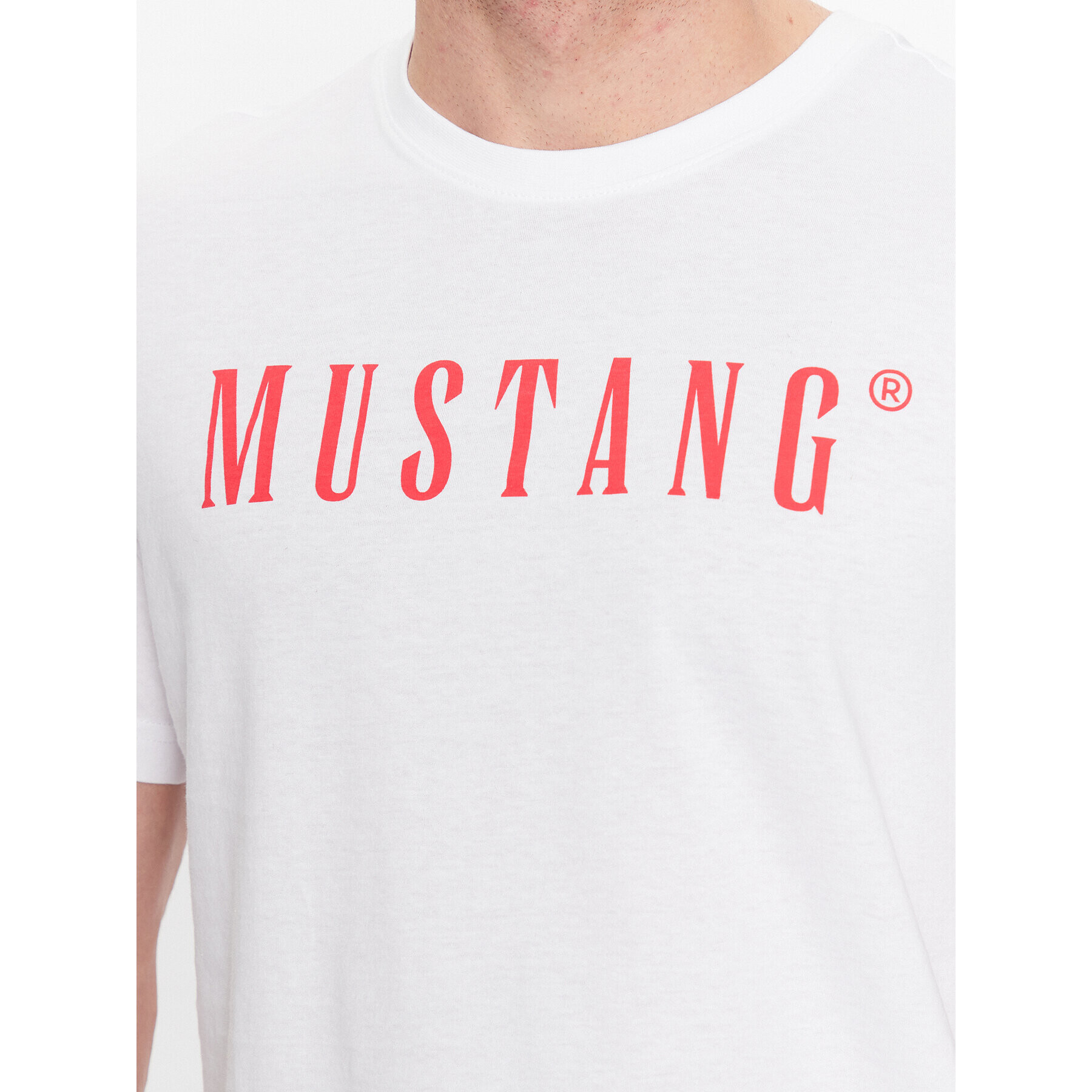 Mustang Тишърт Alex 1013221 Бял Regular Fit - Pepit.bg