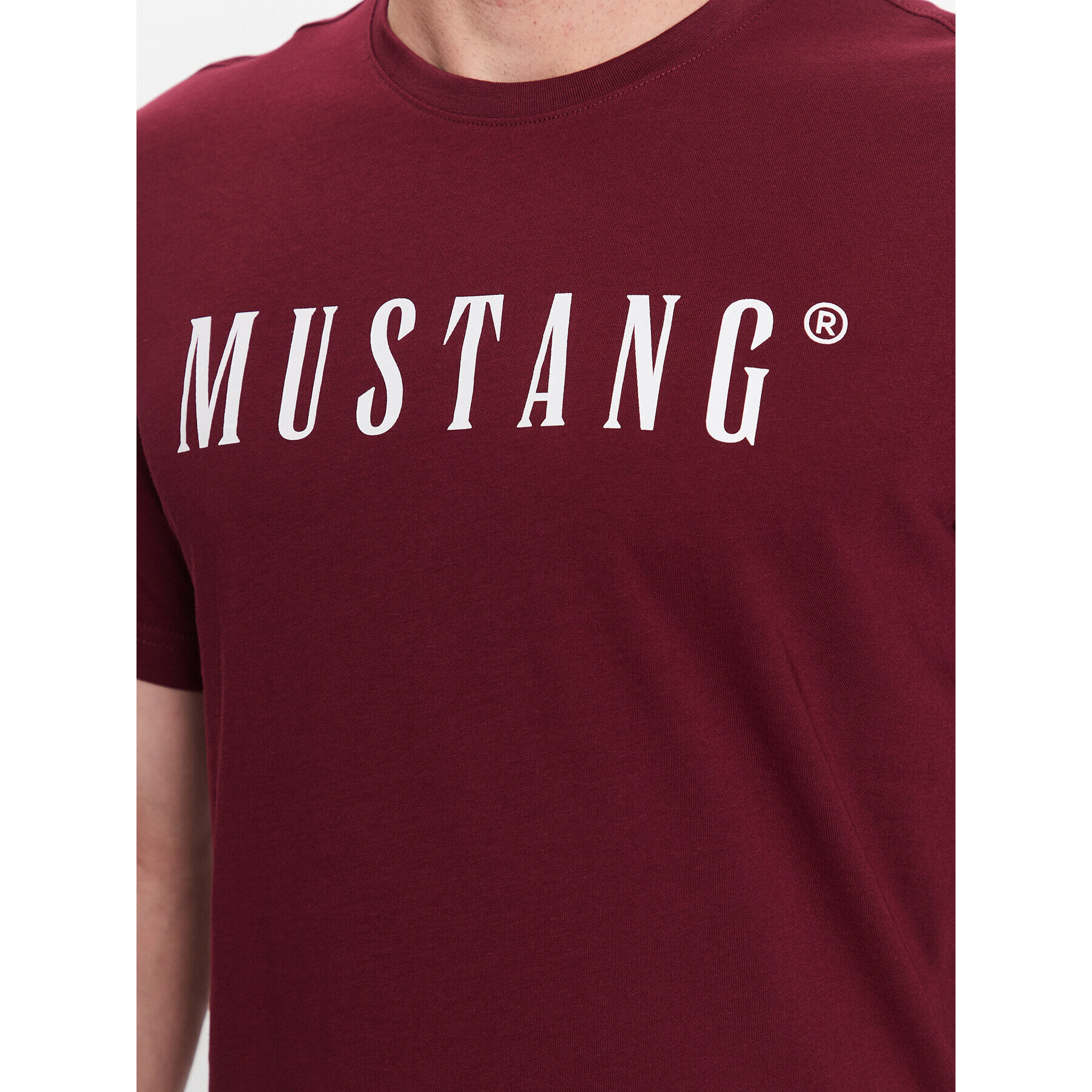 Mustang Тишърт Alex 1013221 Бордо Regular Fit - Pepit.bg