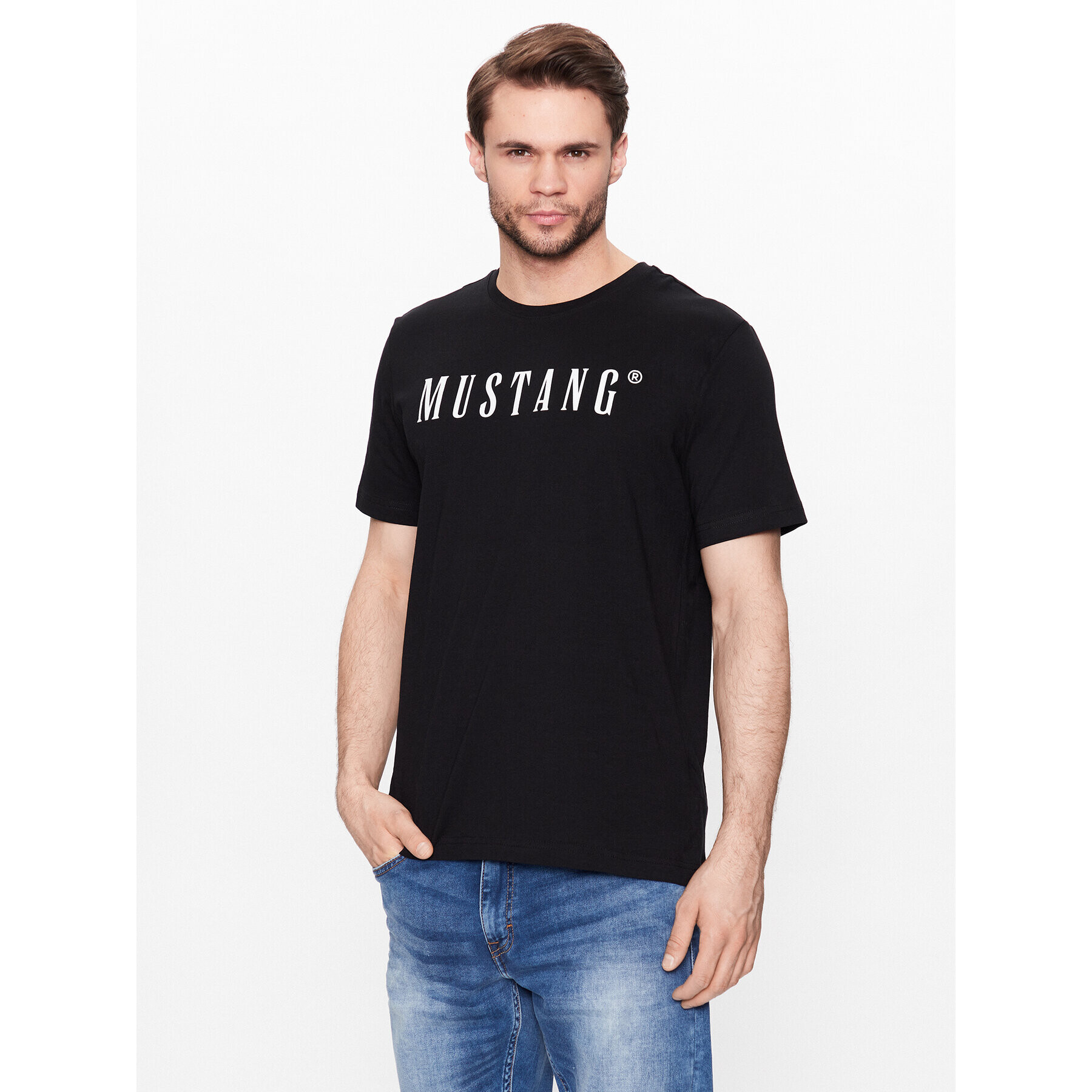 Mustang Тишърт Alex 1013221 Черен Regular Fit - Pepit.bg