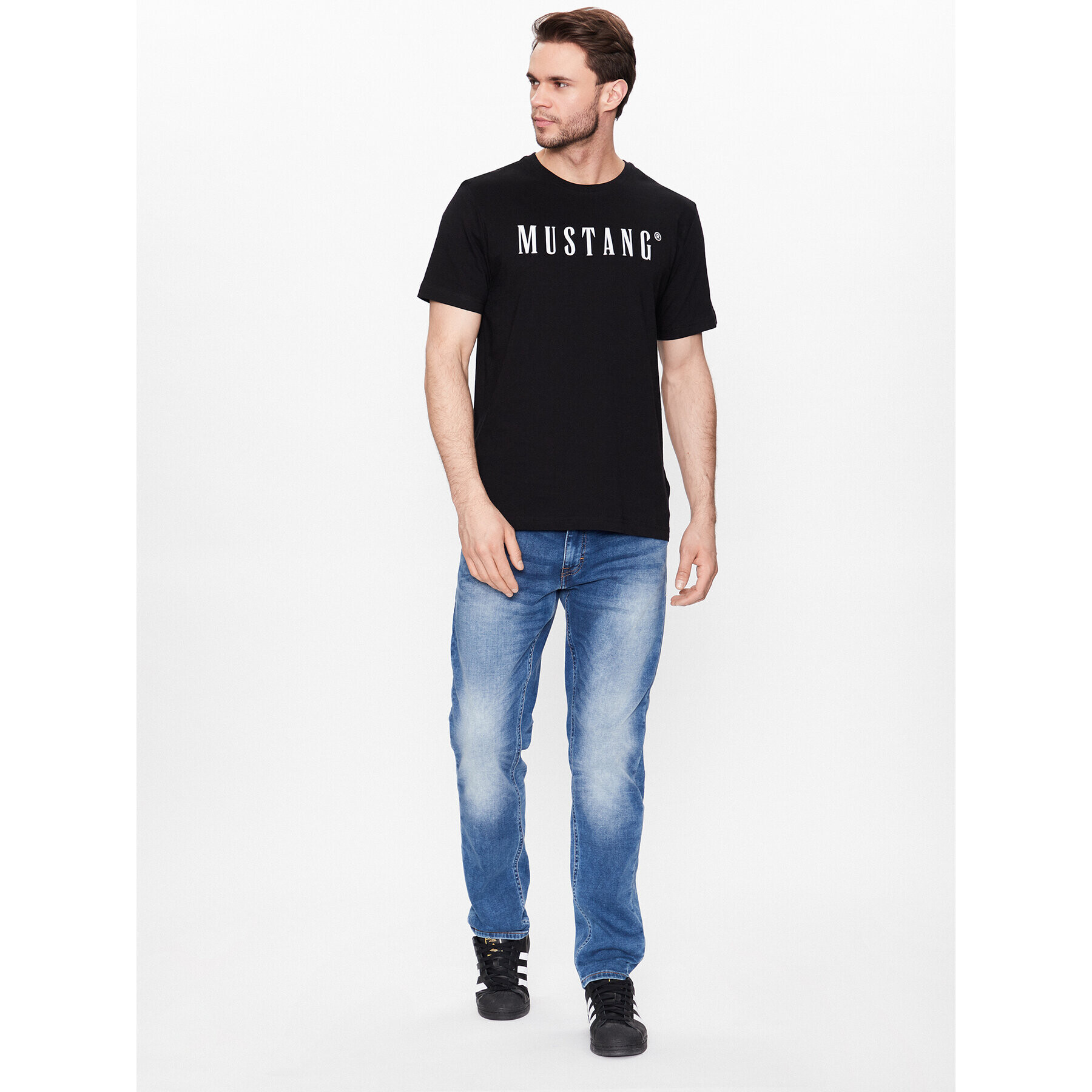 Mustang Тишърт Alex 1013221 Черен Regular Fit - Pepit.bg
