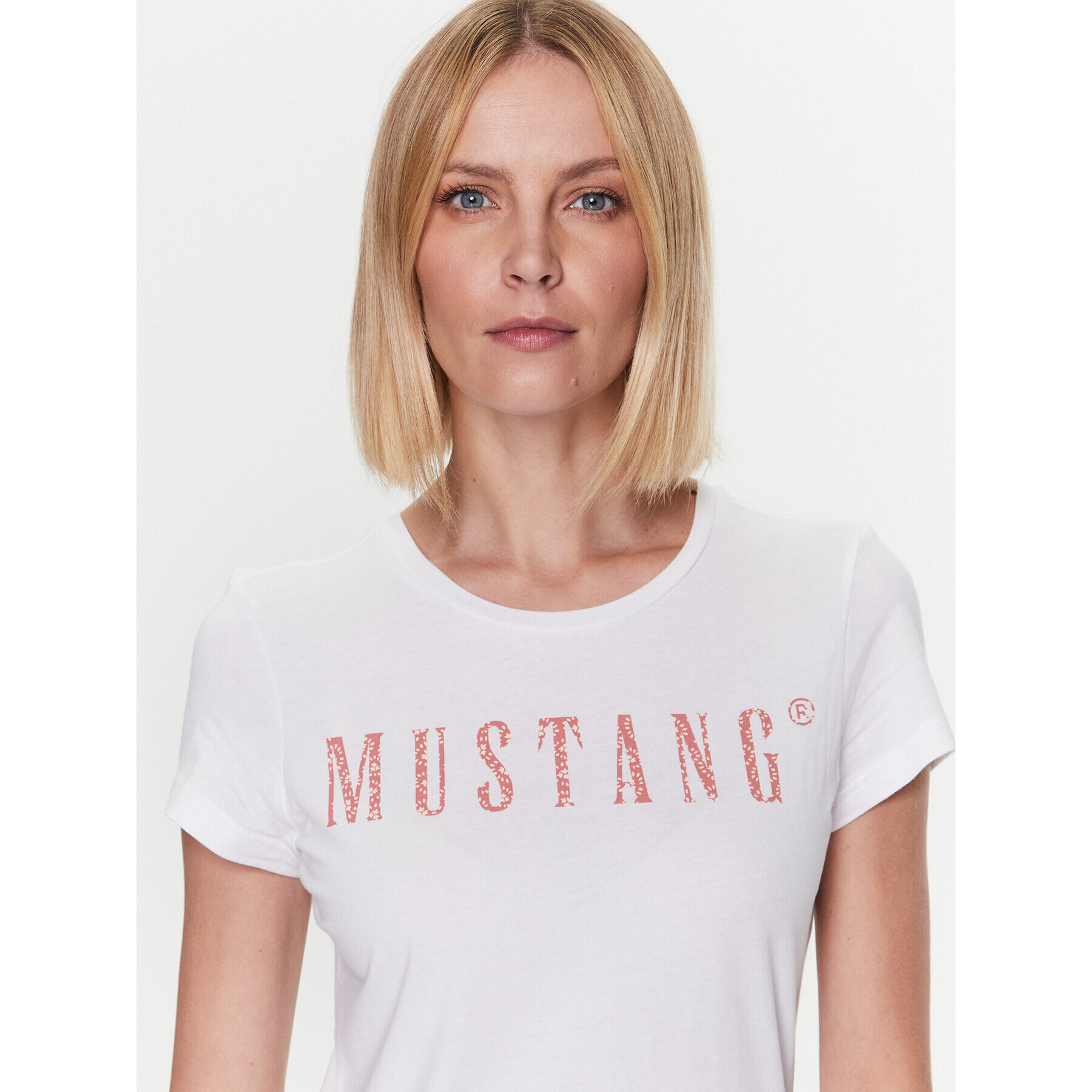 Mustang Тишърт Alexia C Print 1013620 Бял Regular Fit - Pepit.bg