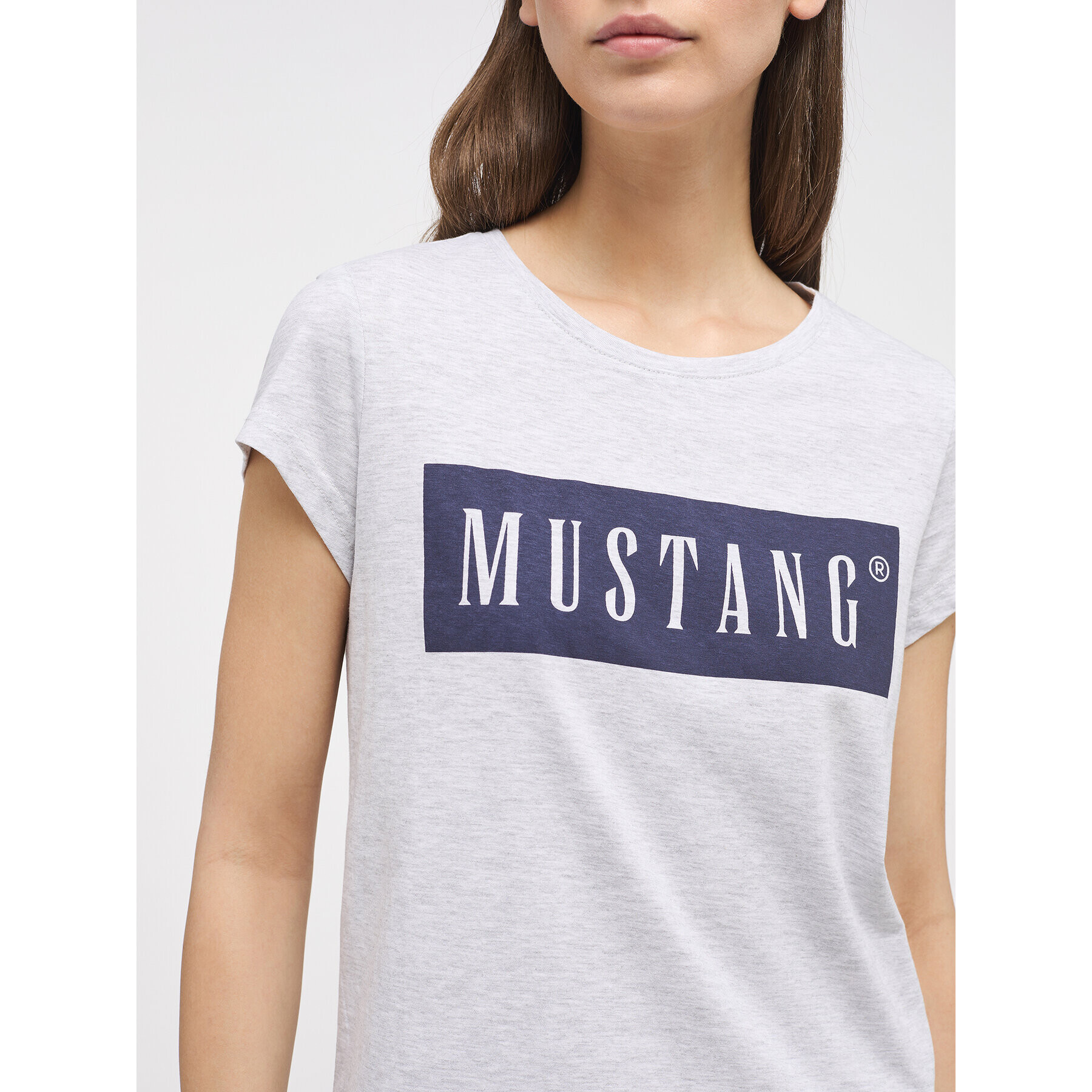 Mustang Тишърт Alina 1013220 Сив Regular Fit - Pepit.bg