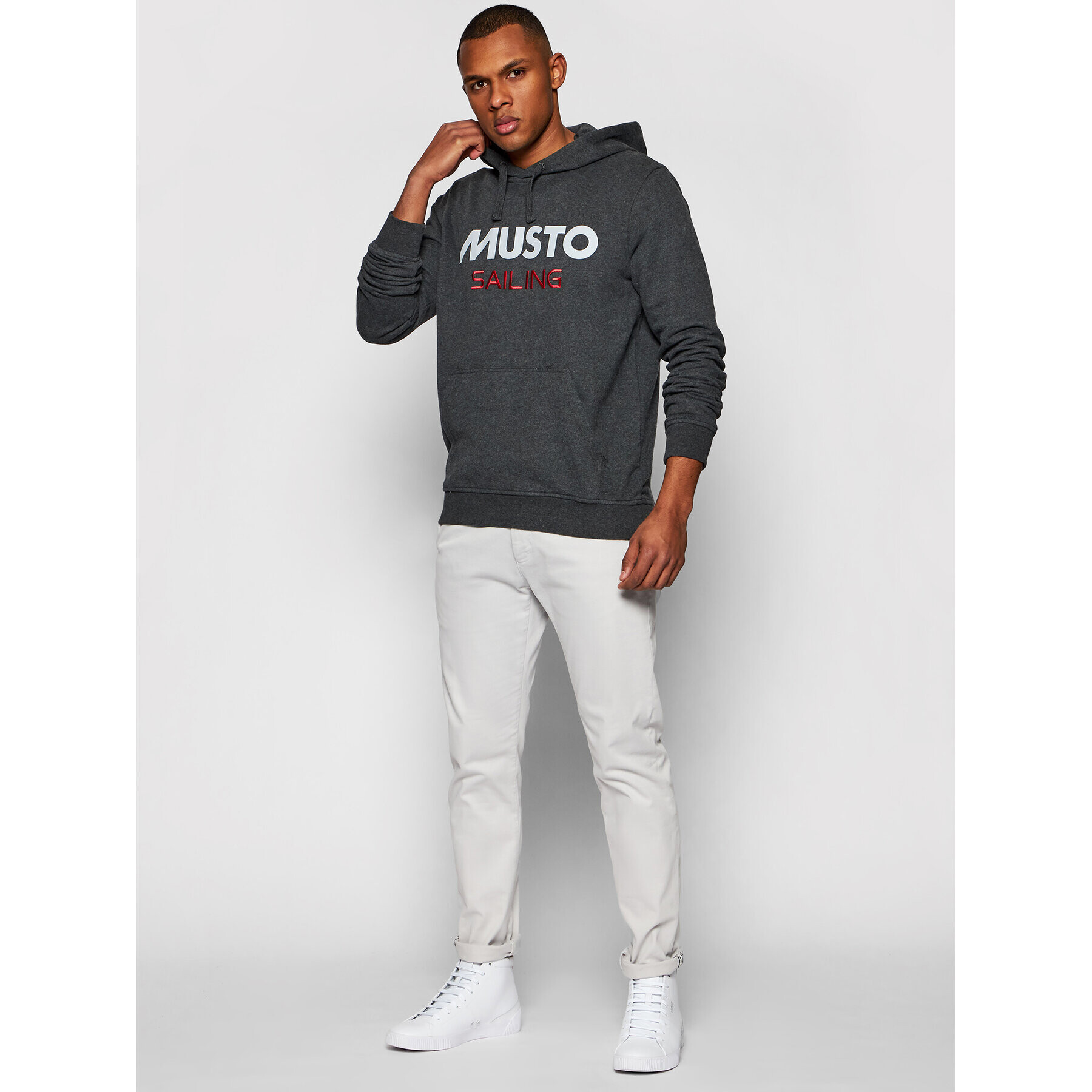 Musto Суитшърт 82019 Сив Regular Fit - Pepit.bg