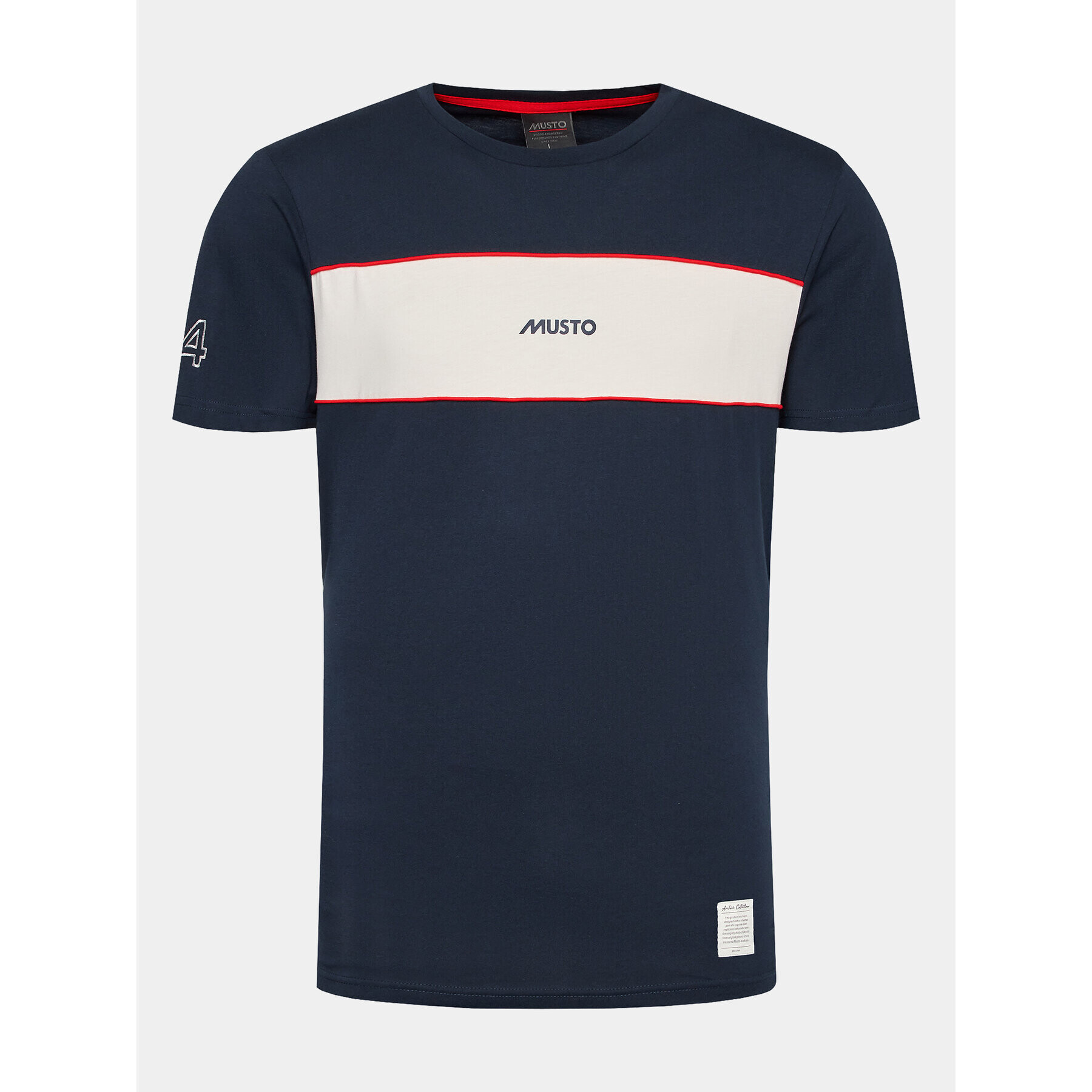 Musto Тишърт 64 Logo 82475 Тъмносин Regular Fit - Pepit.bg