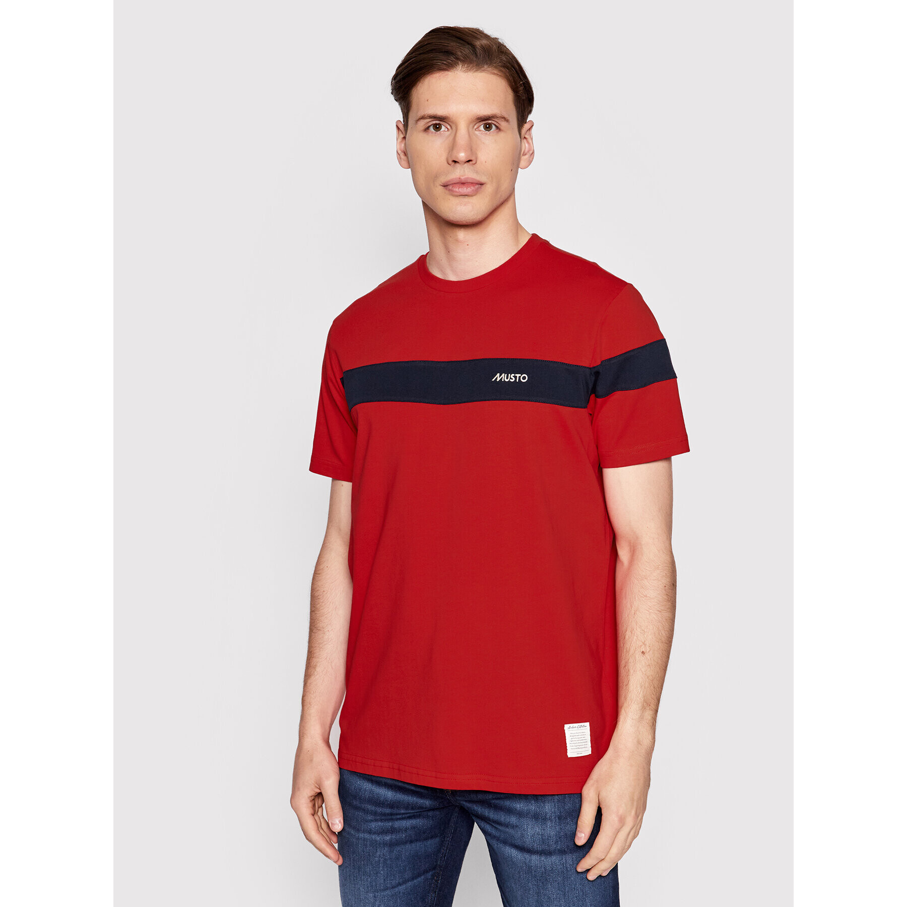 Musto Тишърт 82158 Червен Regular Fit - Pepit.bg