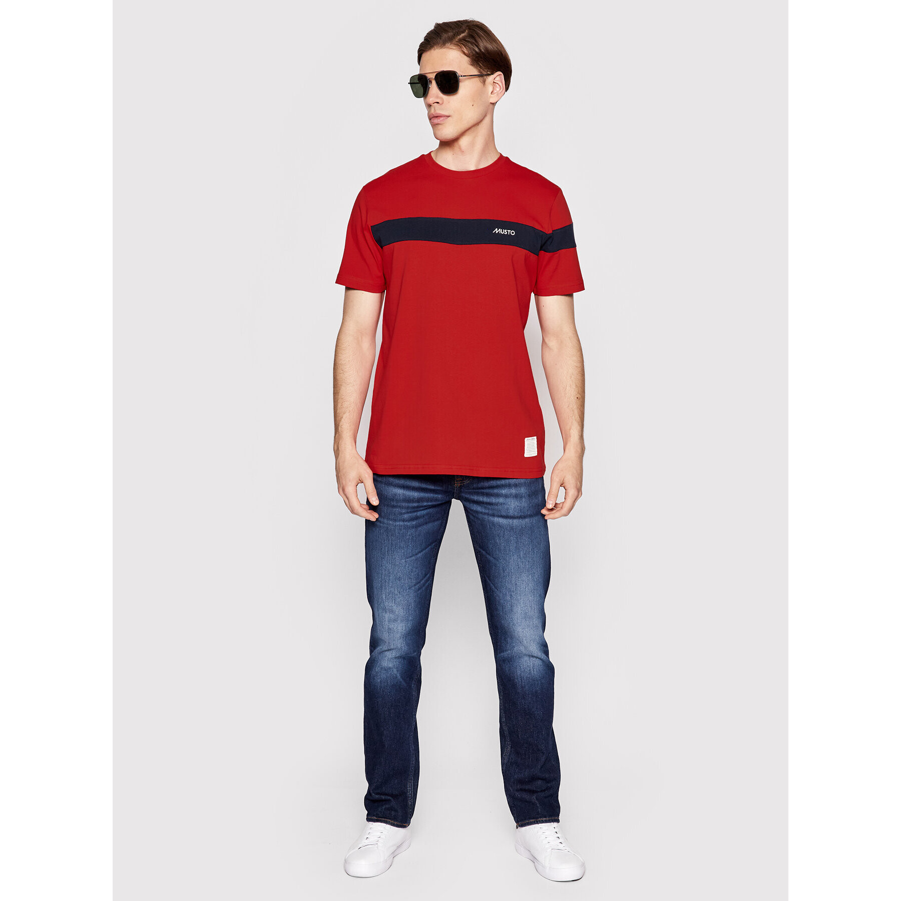 Musto Тишърт 82158 Червен Regular Fit - Pepit.bg