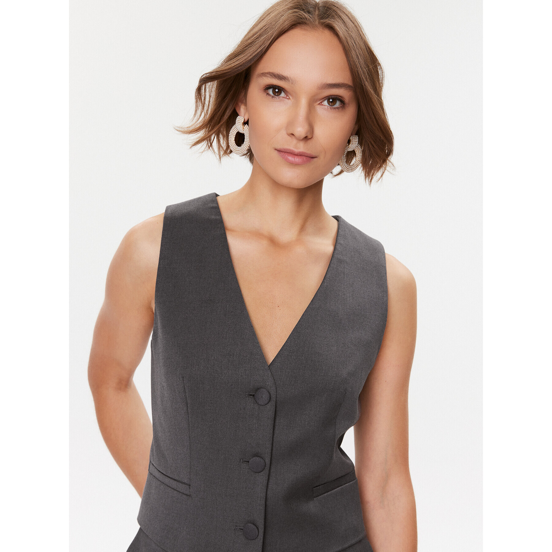 MVP Wardrobe Елек Meda MVPI3GL006.0TE0175 Сив Regular Fit - Pepit.bg