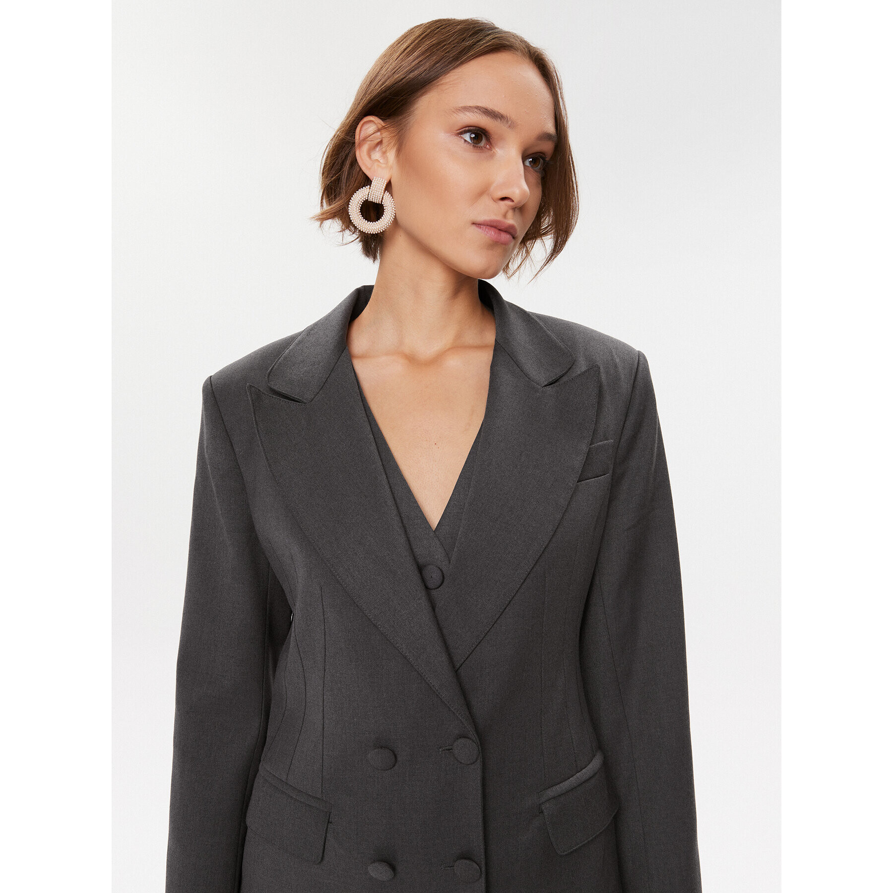 MVP Wardrobe Сако Meda MVPI3GI087.BTE0175 Сив Regular Fit - Pepit.bg