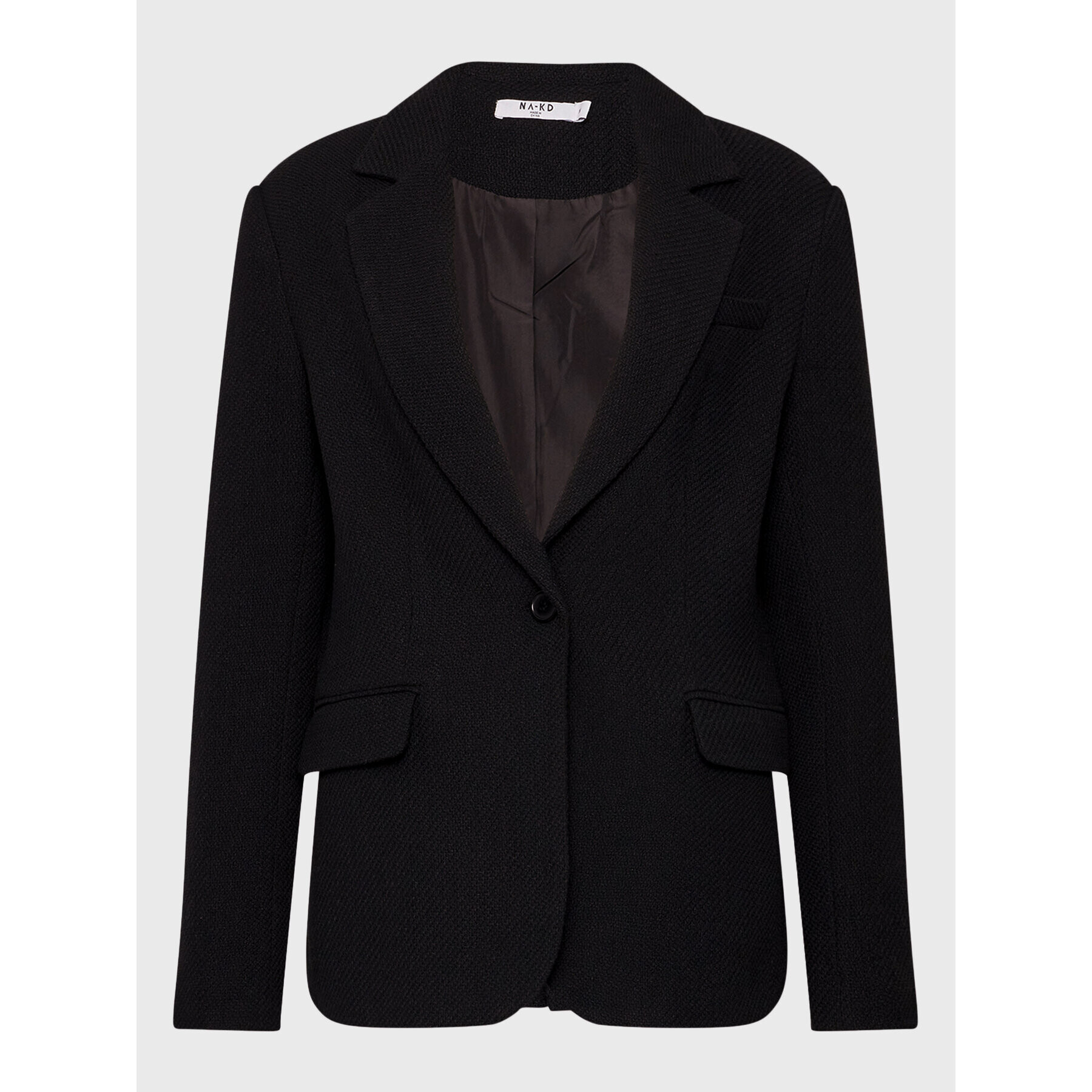 NA-KD Сако Structured 1018-009514-0002-581 Черен Oversize - Pepit.bg