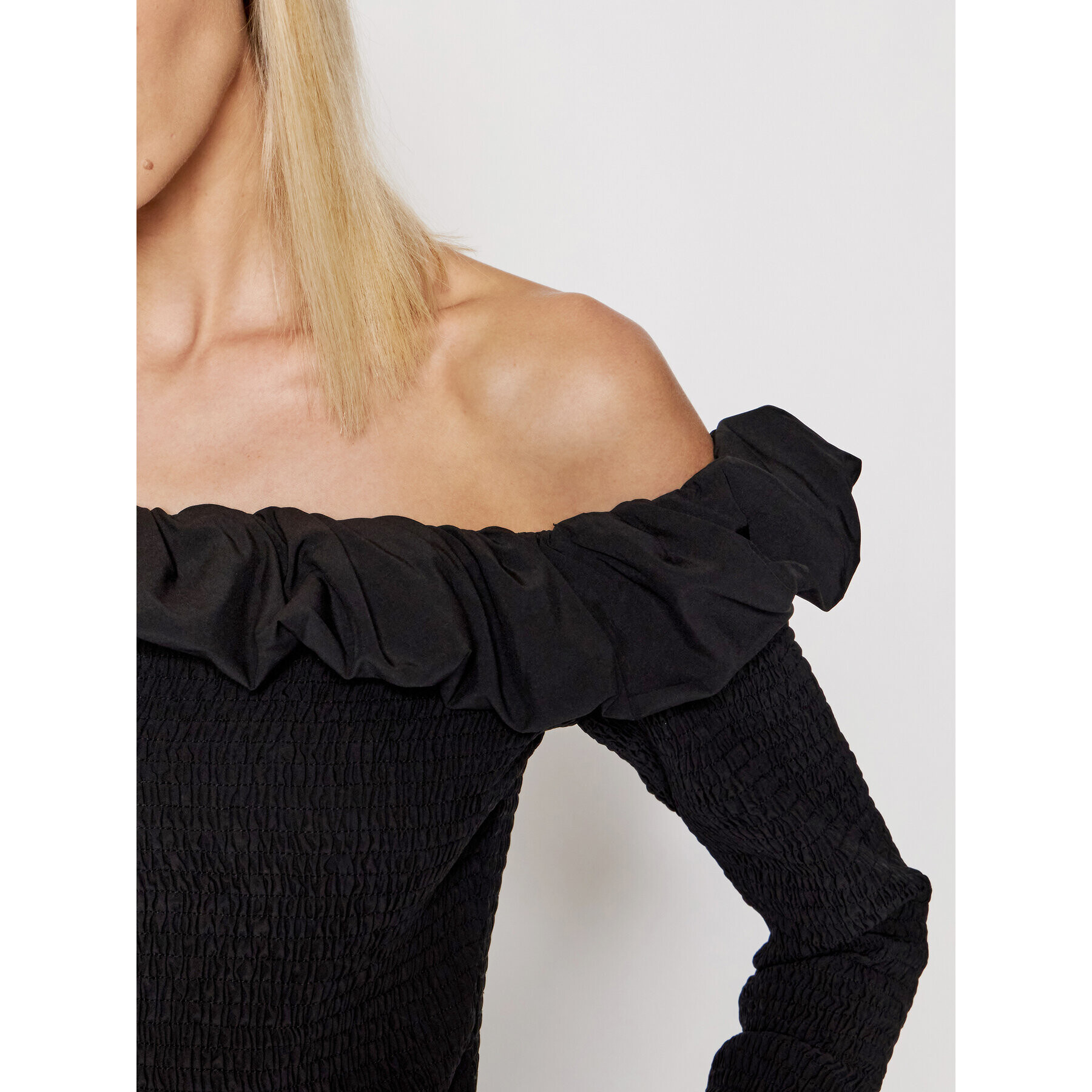 NA-KD Блуза Off Shoulder 1018-006810-0002-581 Черен Slim Fit - Pepit.bg