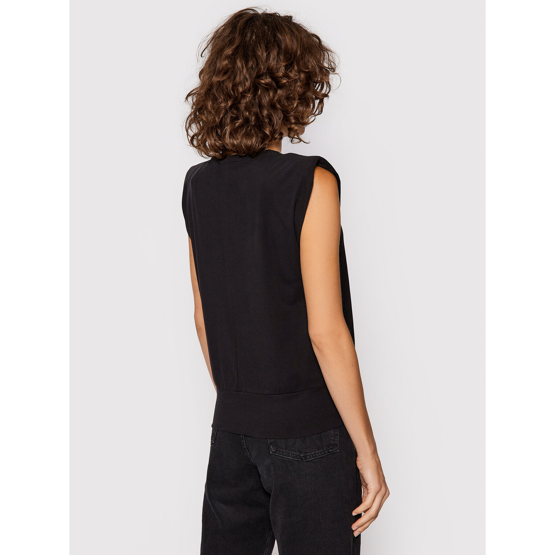 NA-KD Блуза Padded Shoulder 1100-004247-0002-003 Черен Regular Fit - Pepit.bg