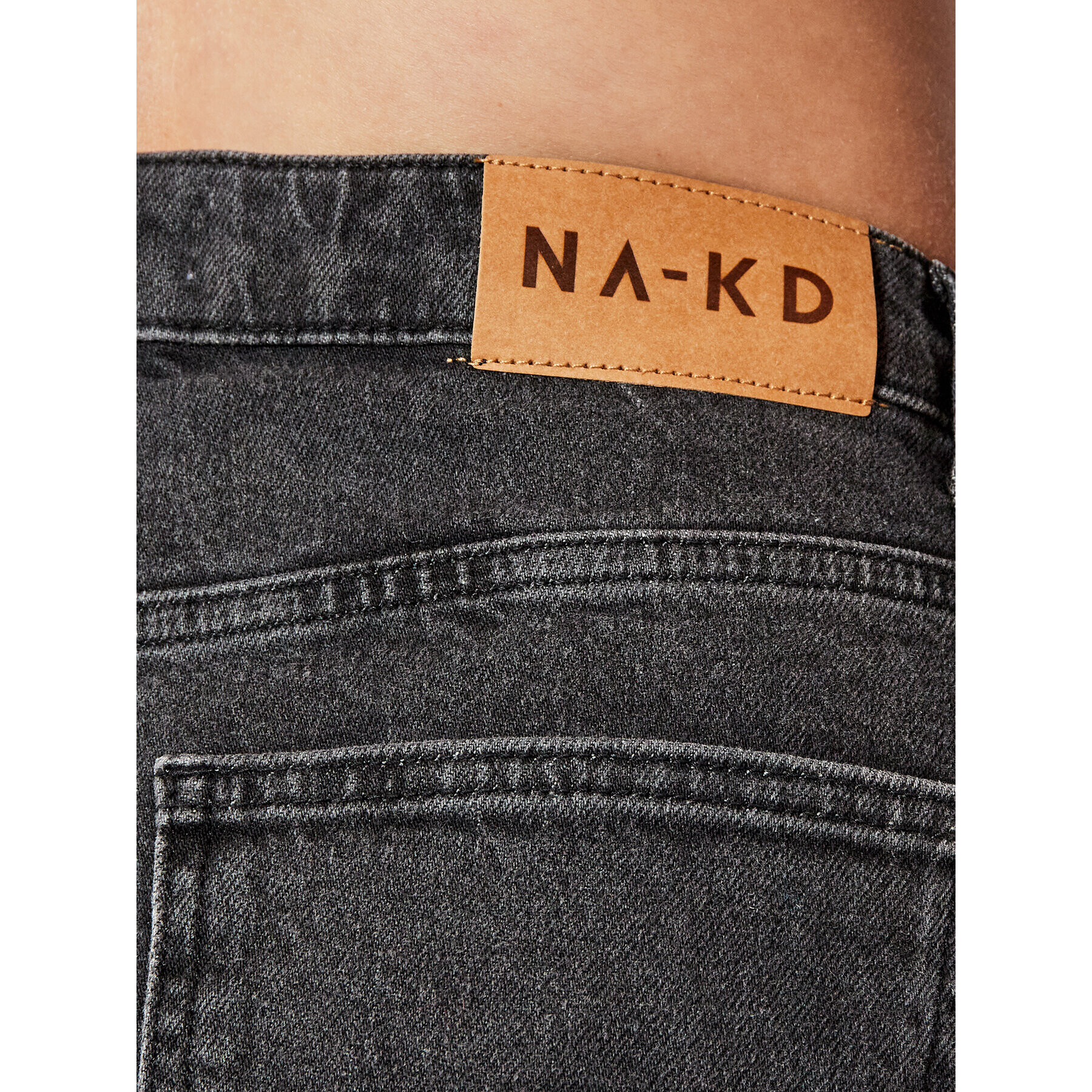 NA-KD Дънки Bitton Closure Straight Denim 1100-004336-0008-581 Сив Relaxed Fit - Pepit.bg