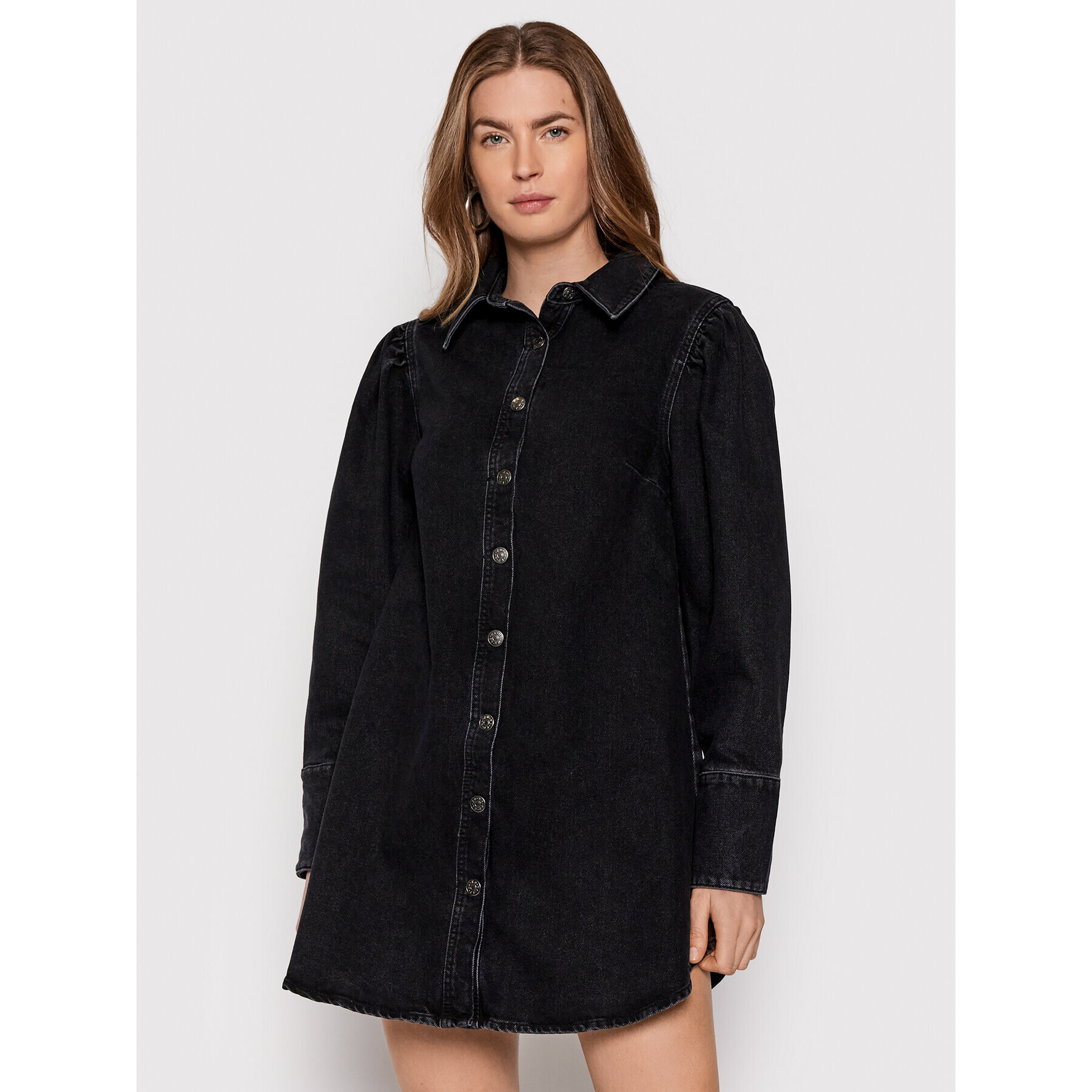 NA-KD Дънкова рокля 1018-008320-0117-581 Черен Regular Fit - Pepit.bg