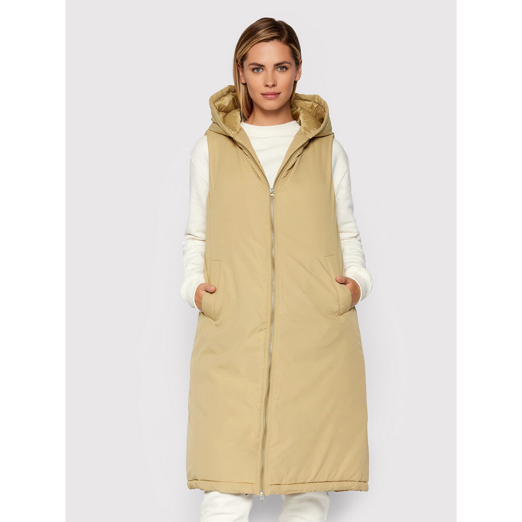 NA-KD Елек 1018-007251-0052-581 Бежов Regular Fit - Pepit.bg