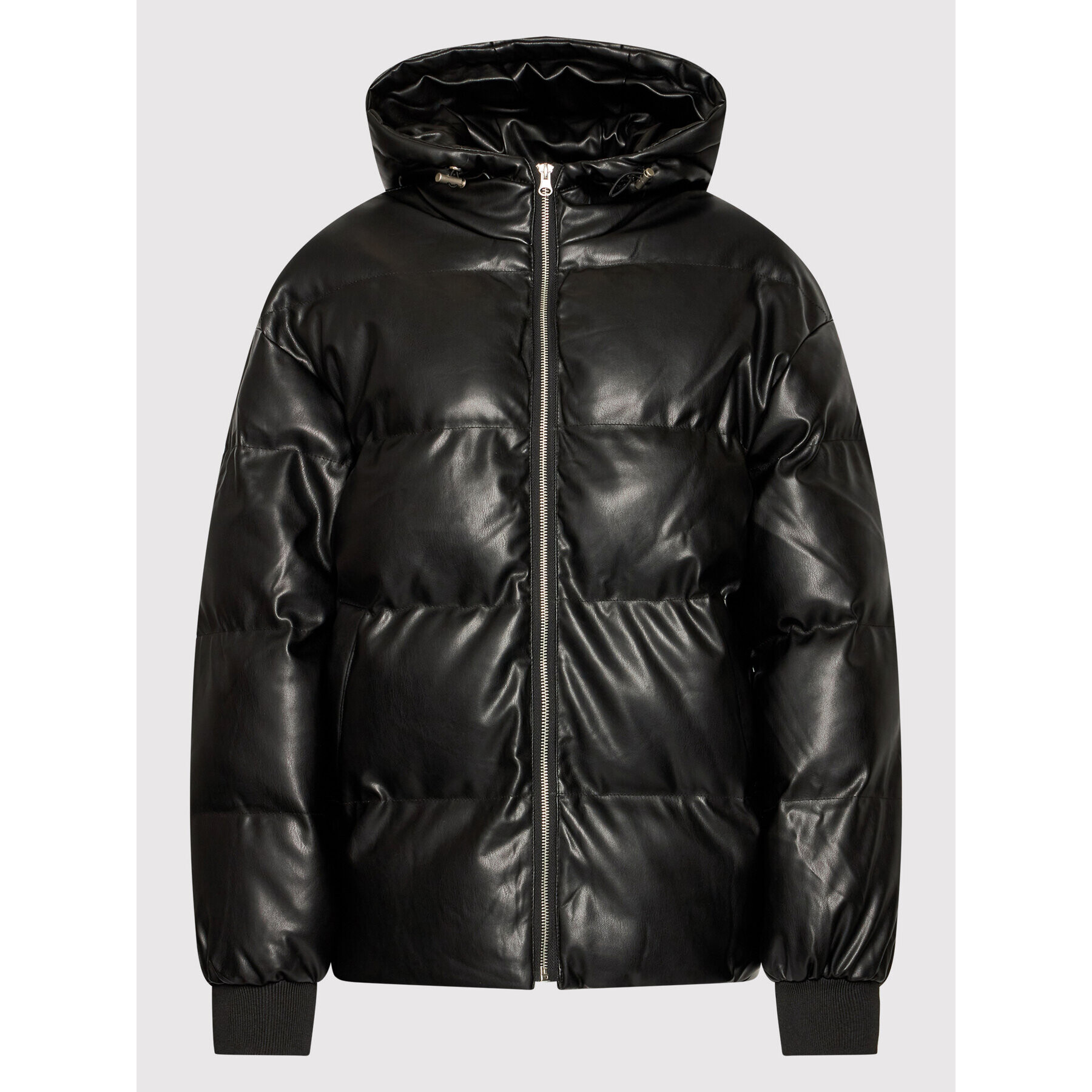 NA-KD Кожено яке 1100-004494-0002-581 Черен Regular Fit - Pepit.bg