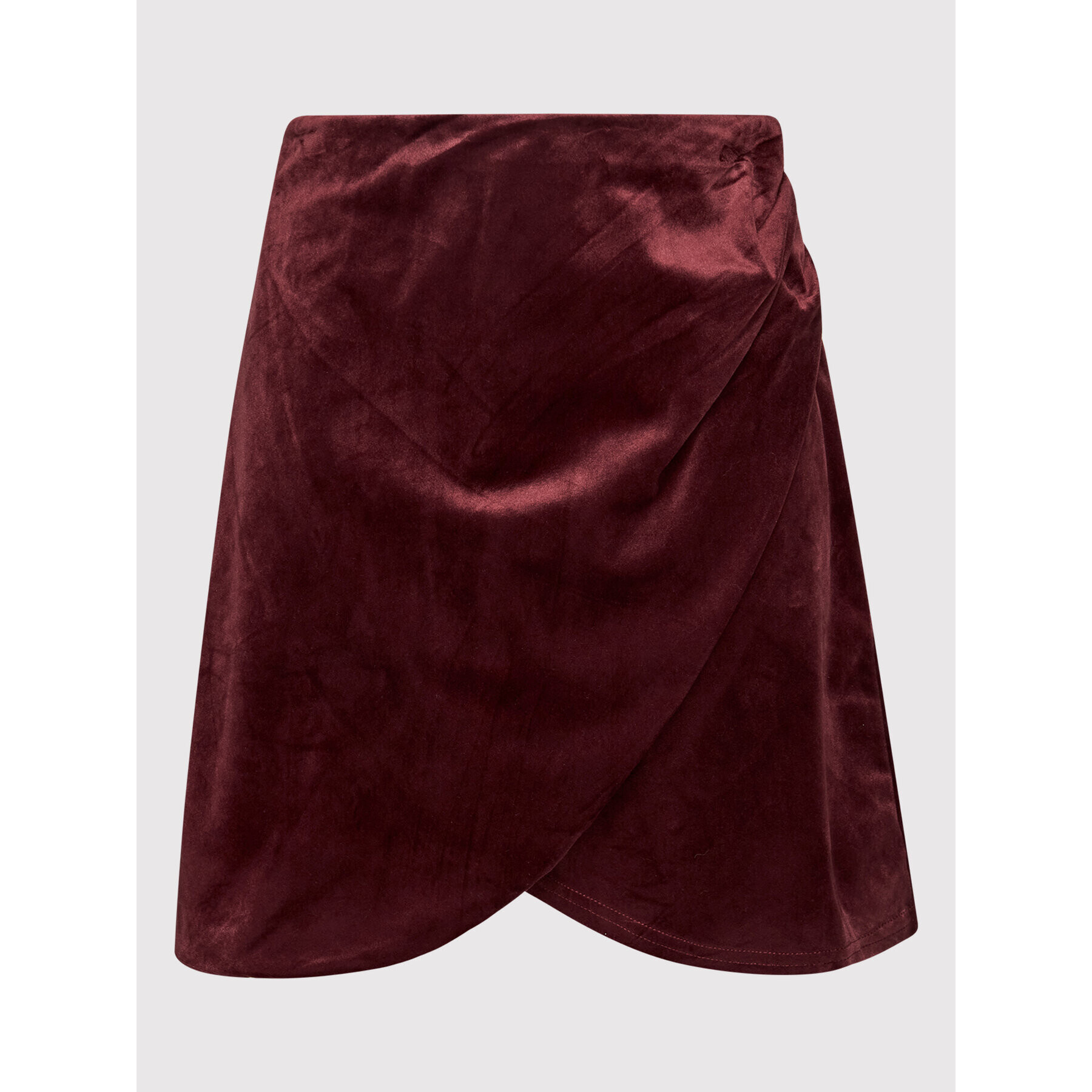 NA-KD Мини пола Velvet 1100-004516-0208-581 Бордо Regular Fit - Pepit.bg