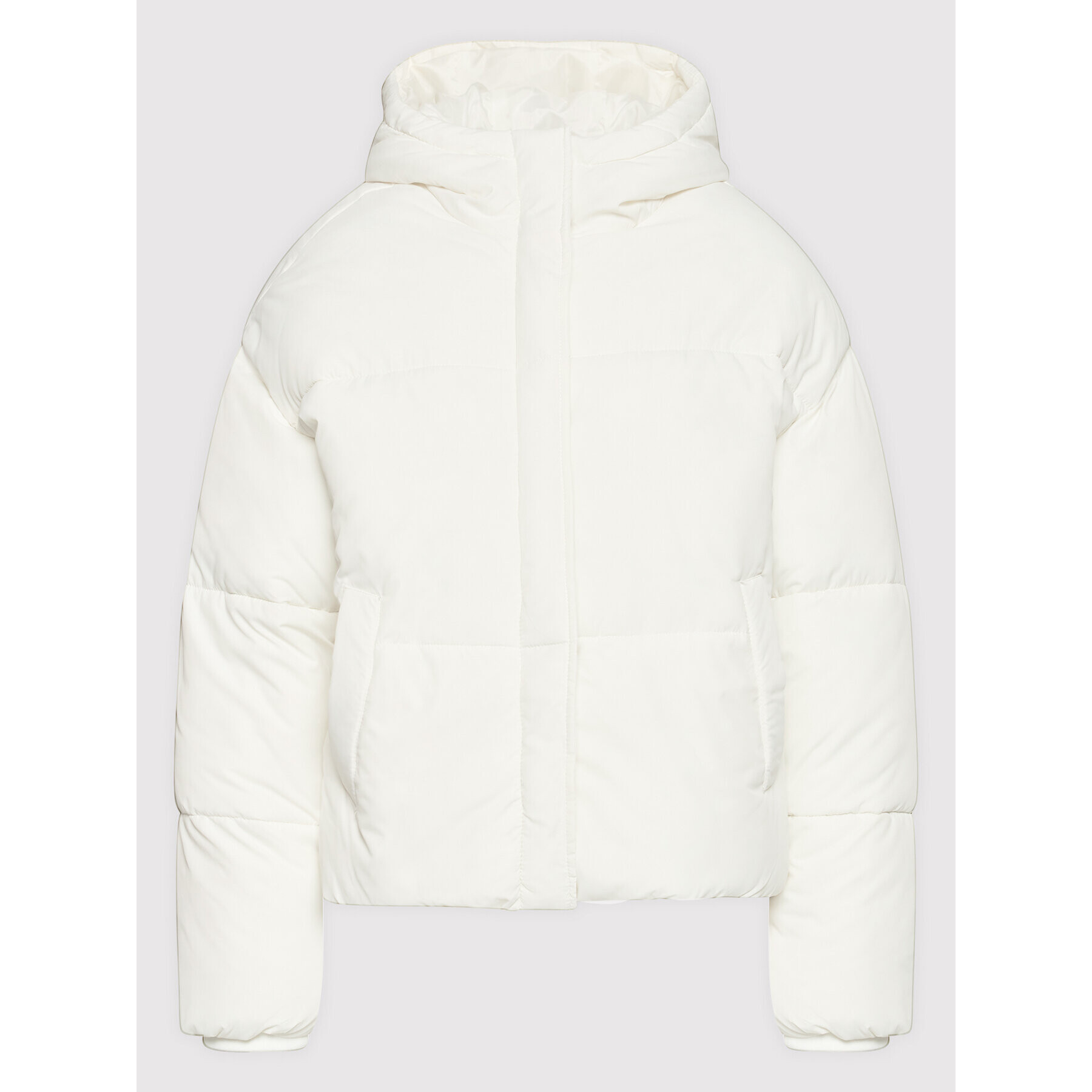 NA-KD Пухено яке 1018-007432-4070-581 Бял Regular Fit - Pepit.bg