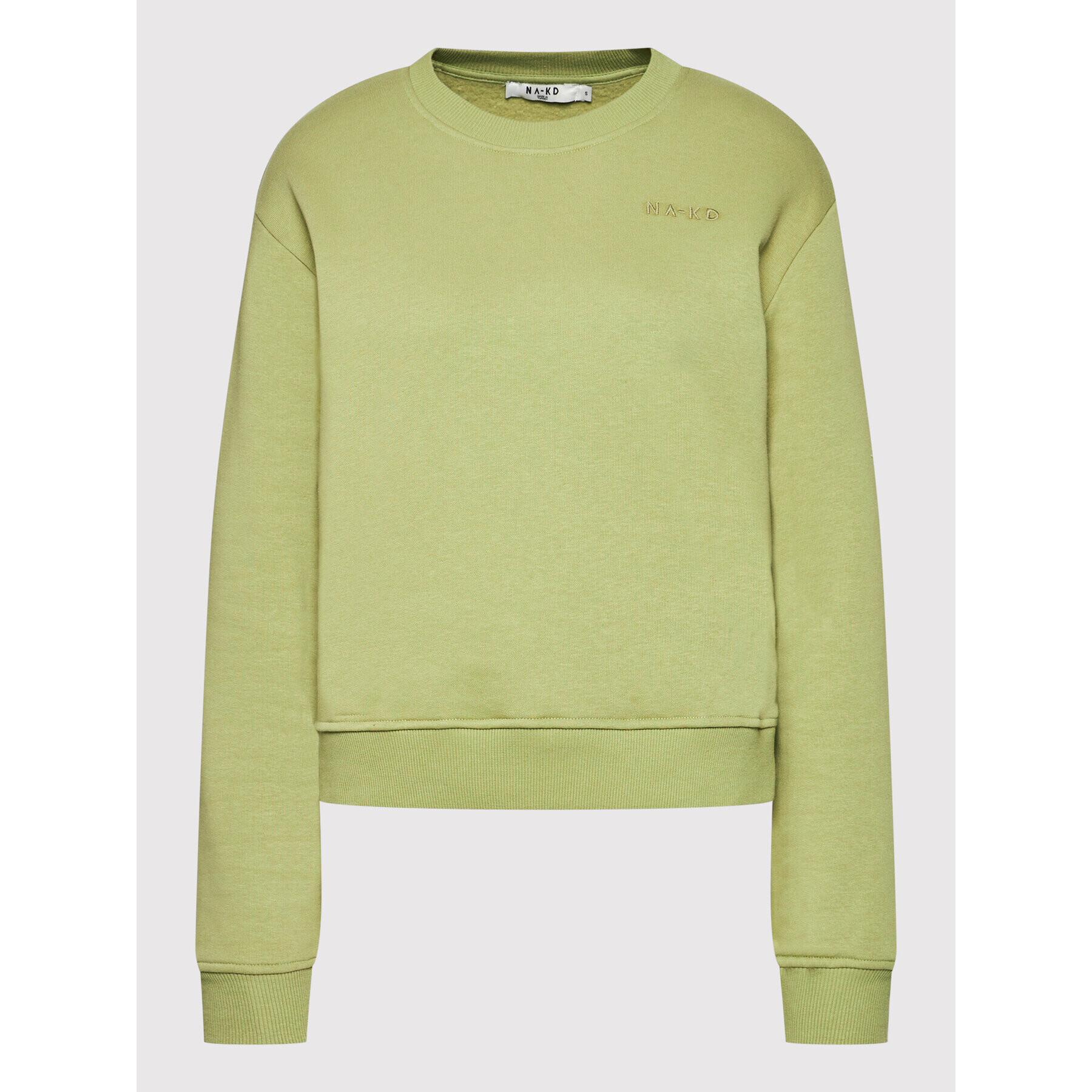 NA-KD Суитшърт Logo Basic 1044-000155-4083-003 Зелен Regular Fit - Pepit.bg