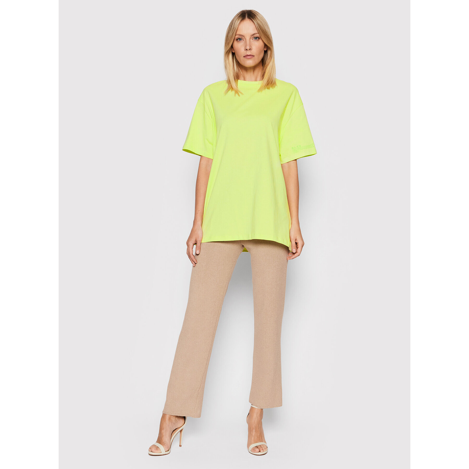 NA-KD Тишърт 1100-005399-7780-003 Жълт Relaxed Fit - Pepit.bg