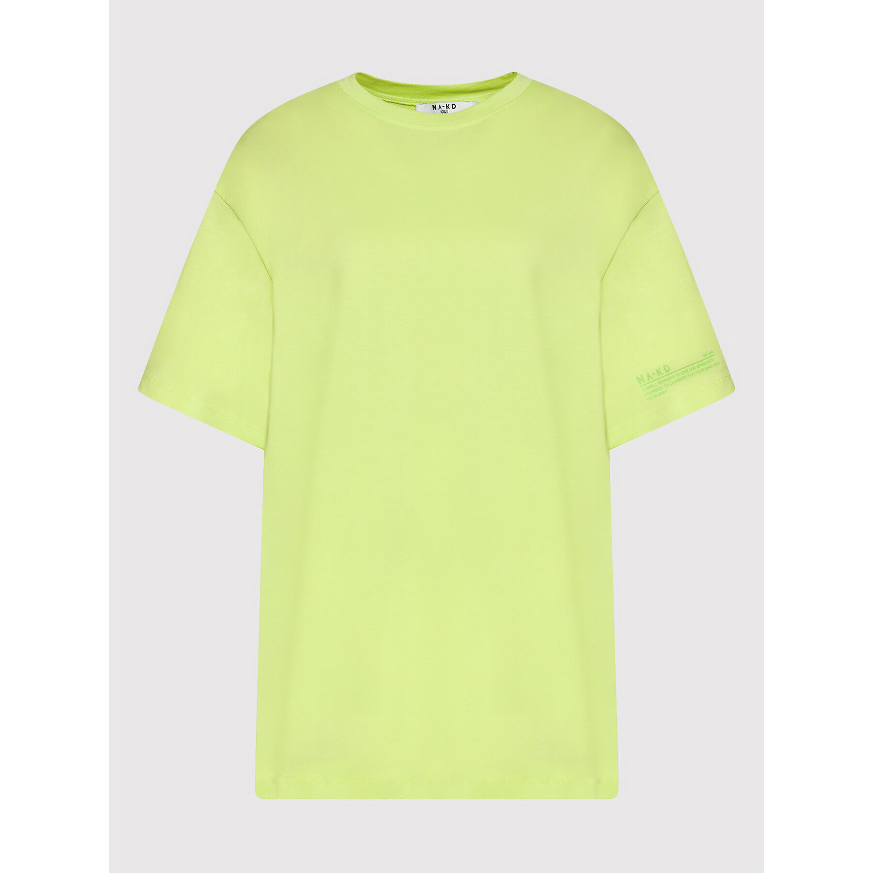 NA-KD Тишърт 1100-005399-7780-003 Жълт Relaxed Fit - Pepit.bg