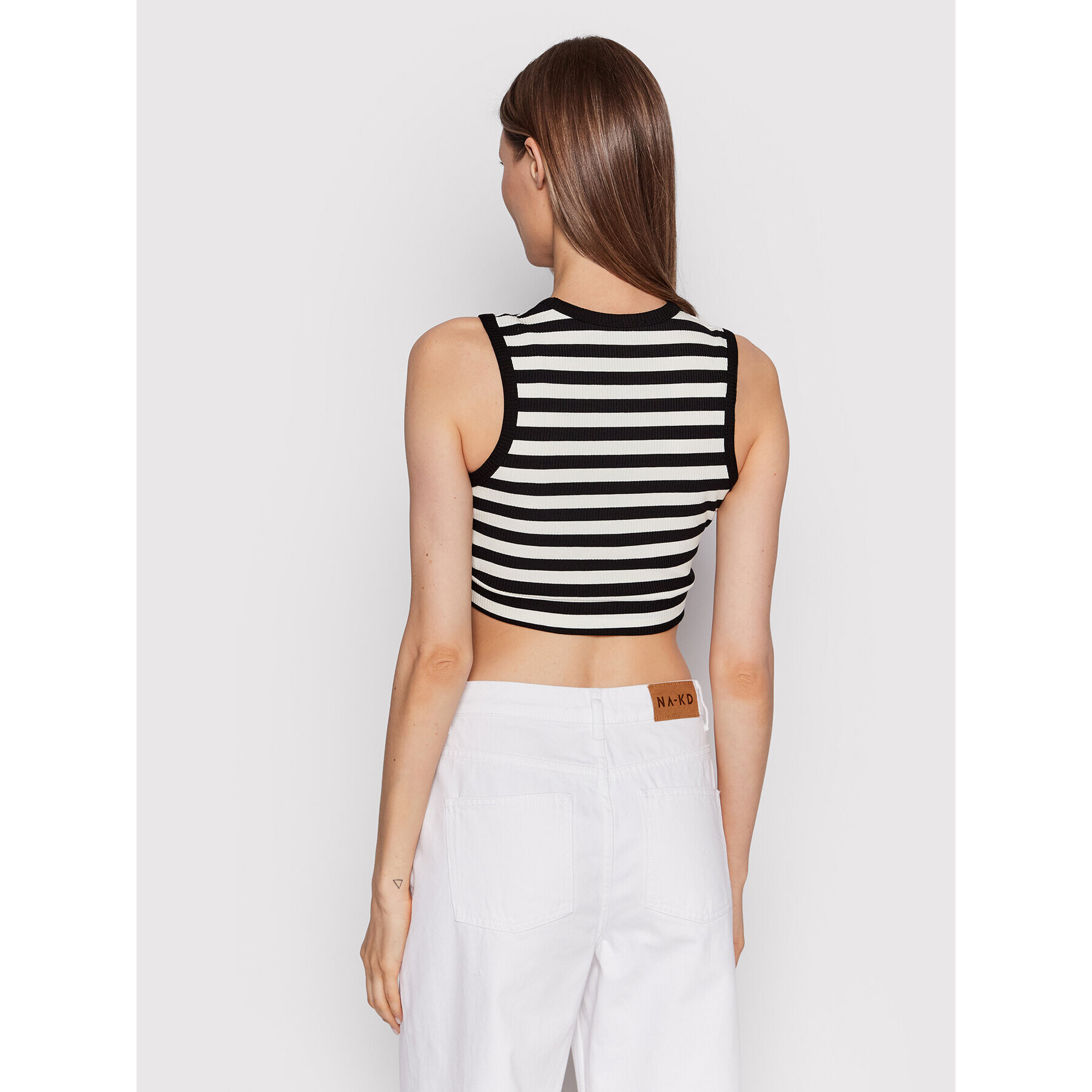 NA-KD топ 1100-005729-0041-003 Черен Slim Fit - Pepit.bg