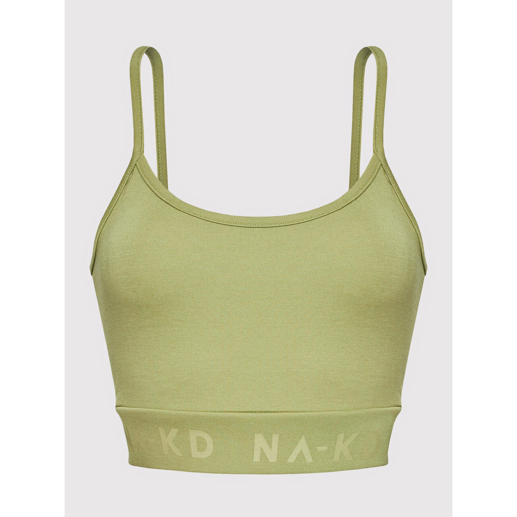 NA-KD топ Logo 1044-000157-4083-003 Зелен Slim Fit - Pepit.bg