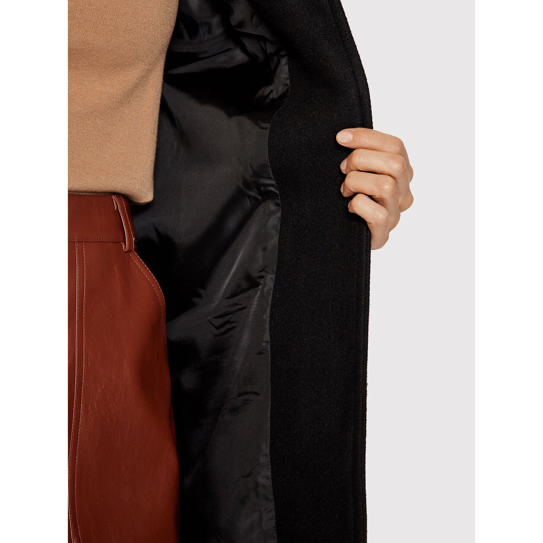 NA-KD Тренч 1018-007341-0002-581 Черен Regular Fit - Pepit.bg