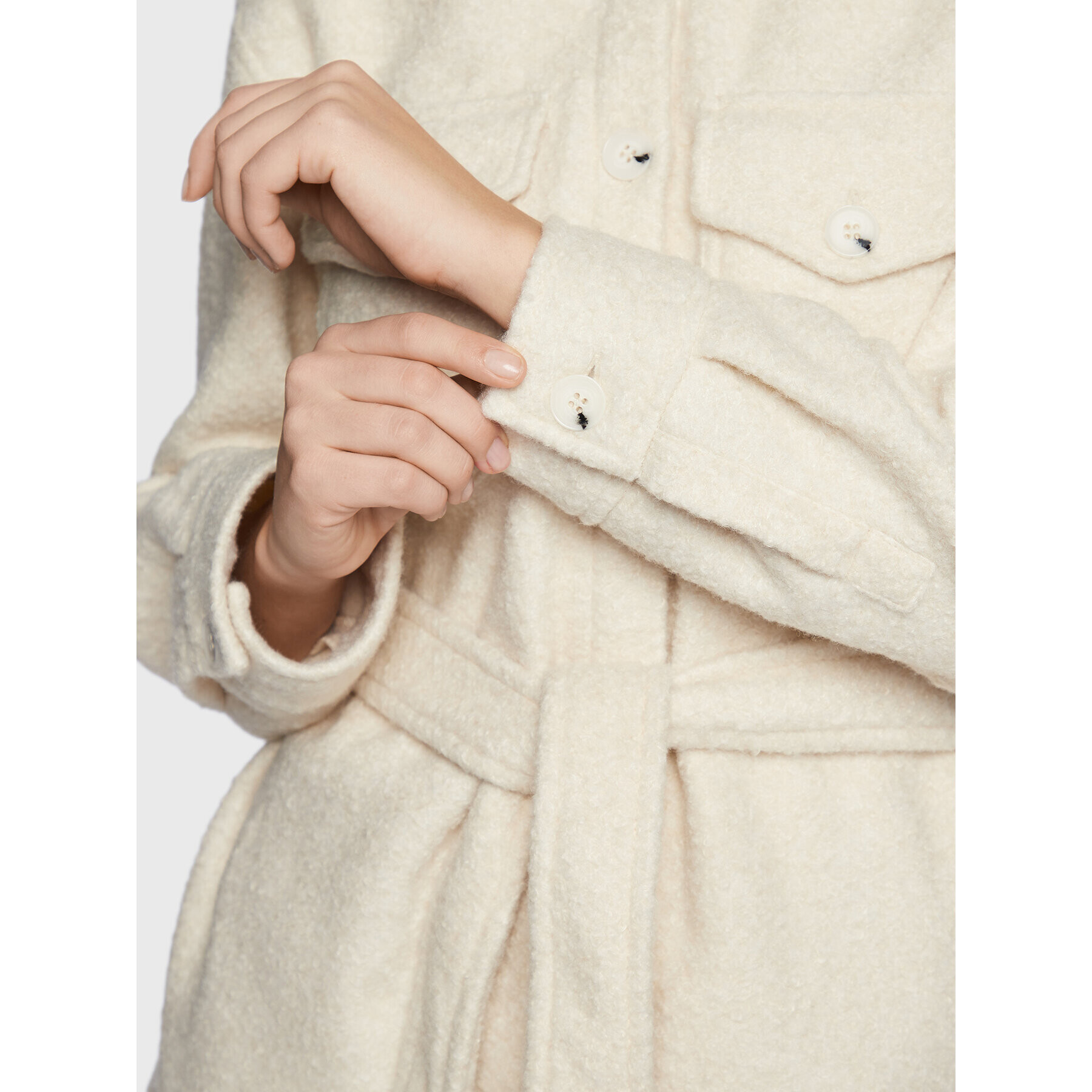 NAF NAF Кожух Bufritz THNK23 Екрю Regular Fit - Pepit.bg