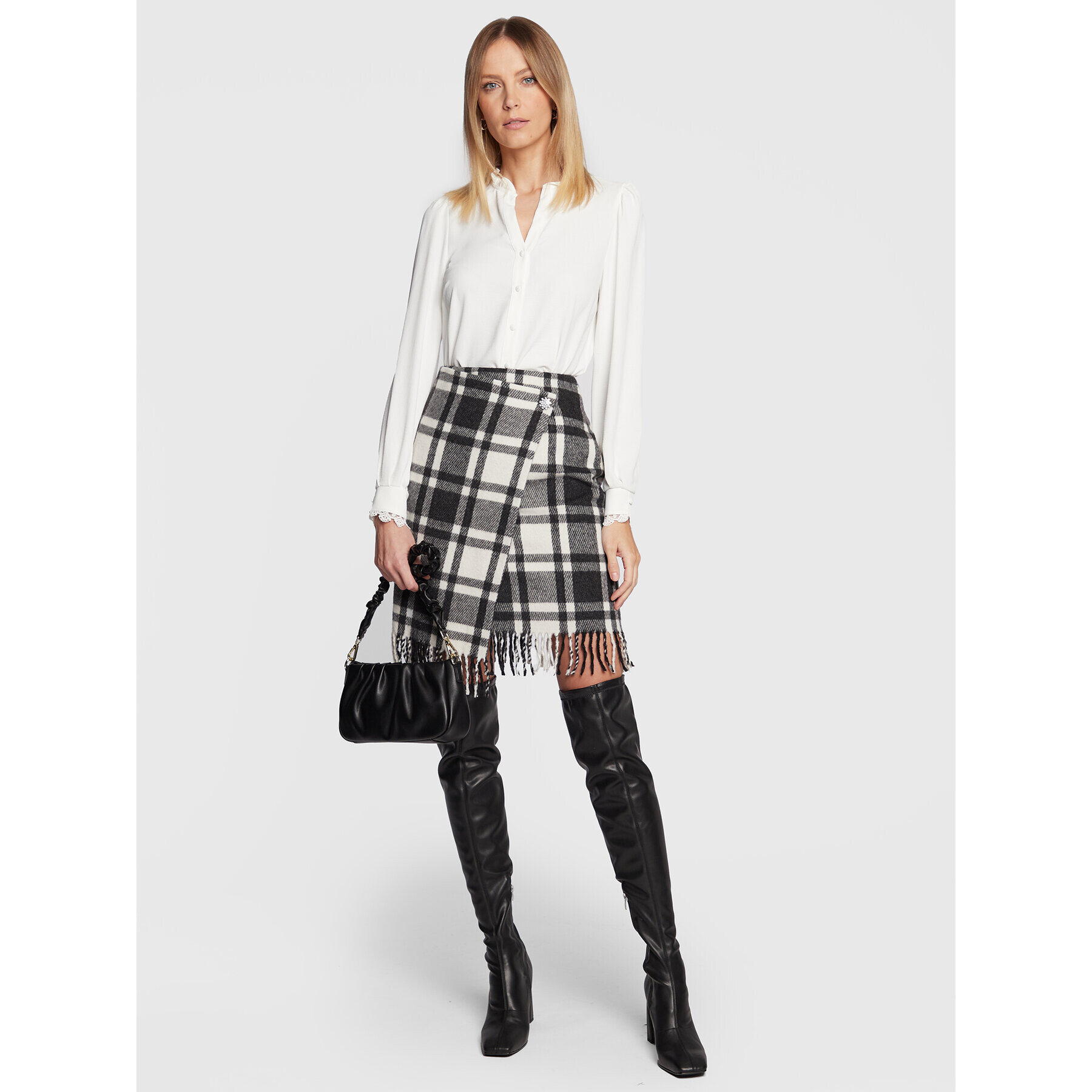 NAF NAF Мини пола THNJ18 Черен Slim Fit - Pepit.bg