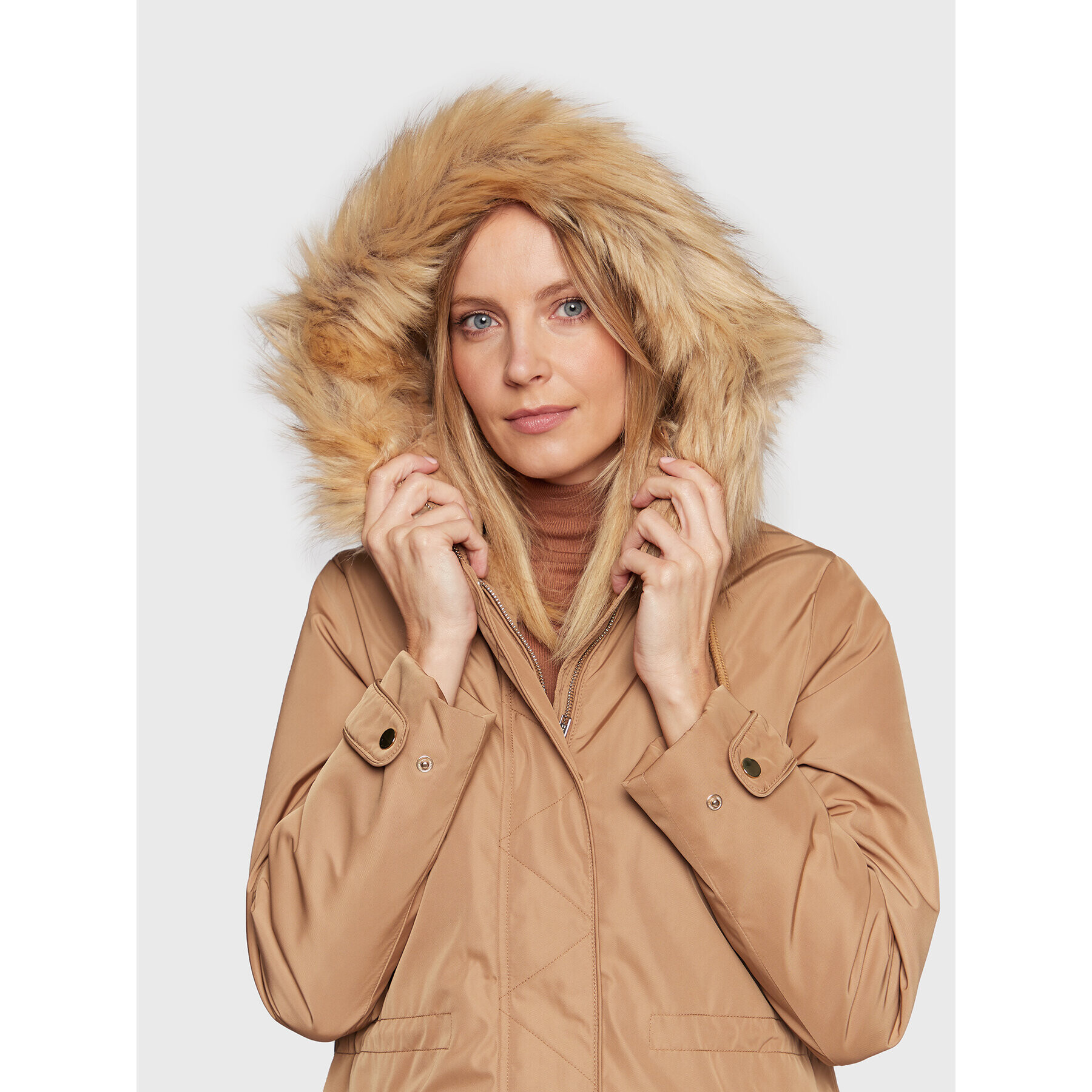 NAF NAF Парка Buparkie THNK7 Кафяв Regular Fit - Pepit.bg