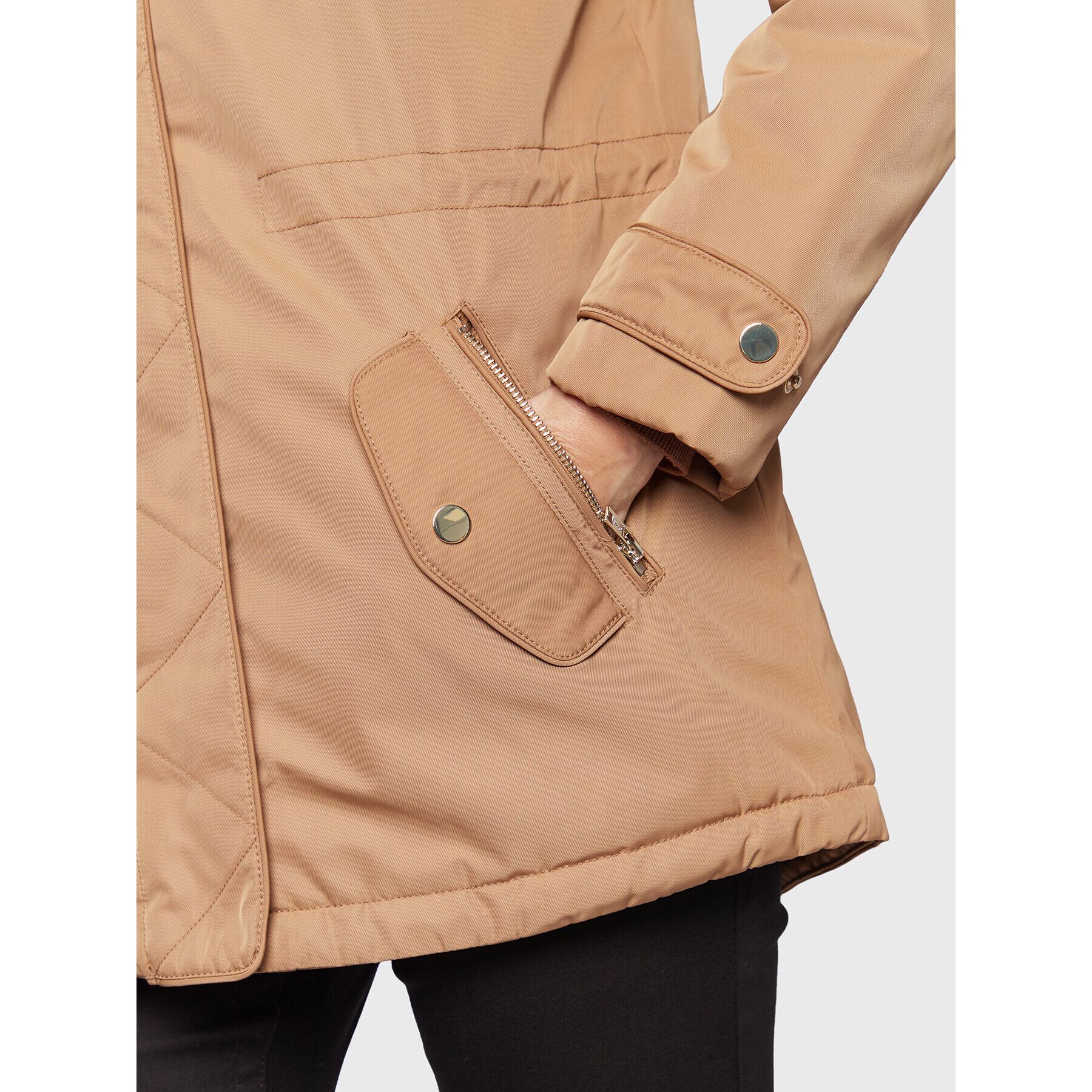 NAF NAF Парка Buparkie THNK7 Кафяв Regular Fit - Pepit.bg