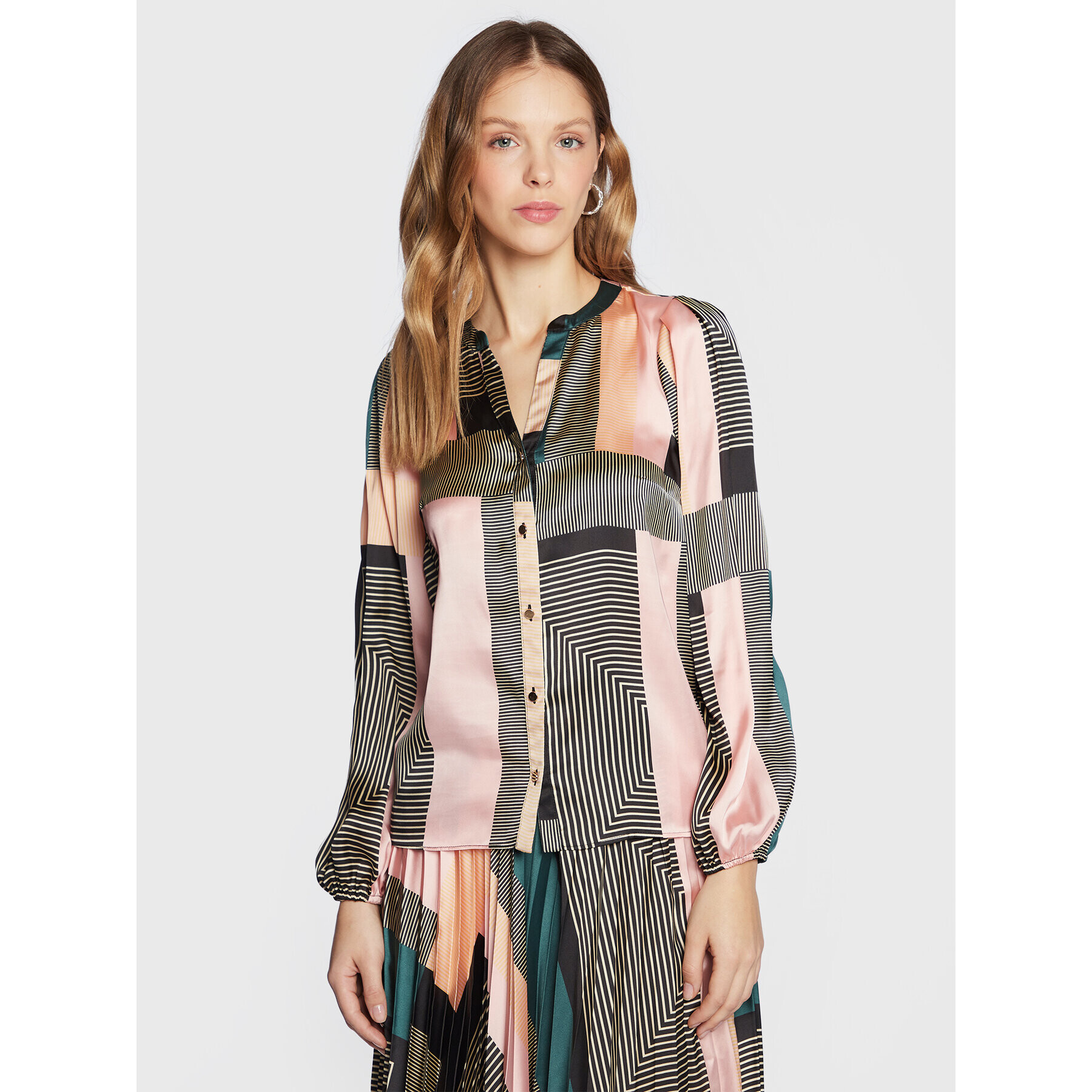 NAF NAF Риза Legraphy THNC21 Цветен Regular Fit - Pepit.bg