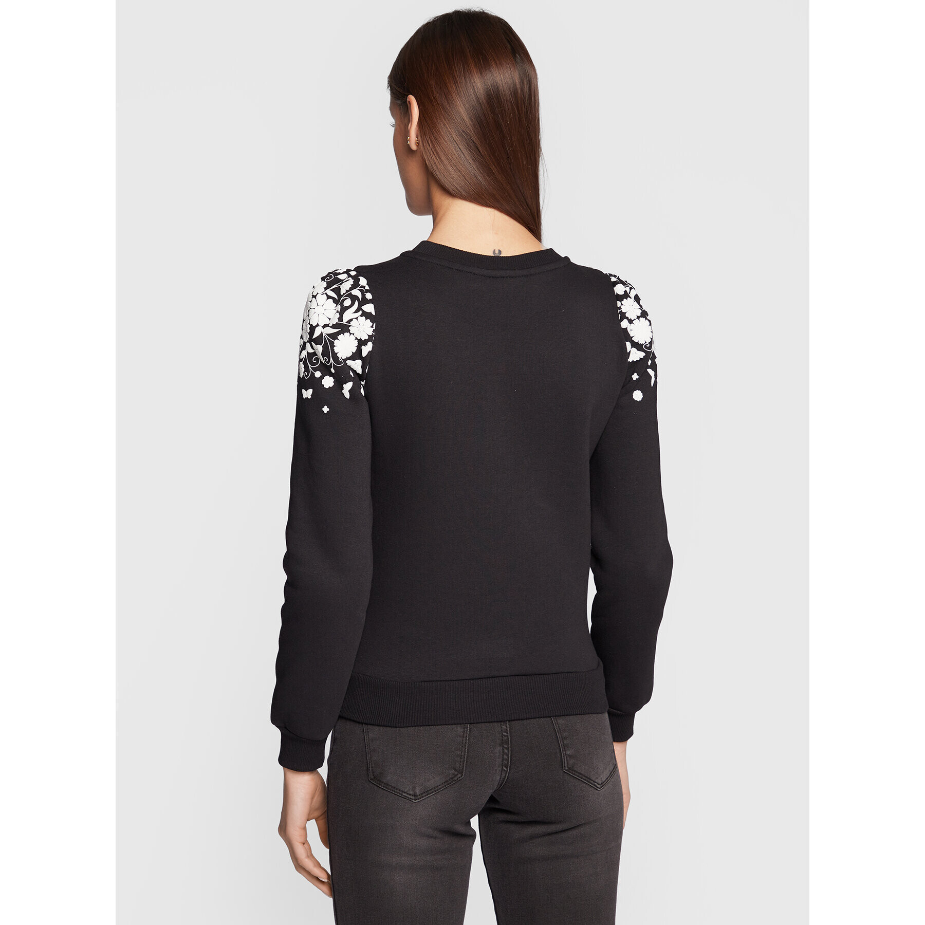 NAF NAF Суитшърт Oline THNS16A Черен Regular Fit - Pepit.bg