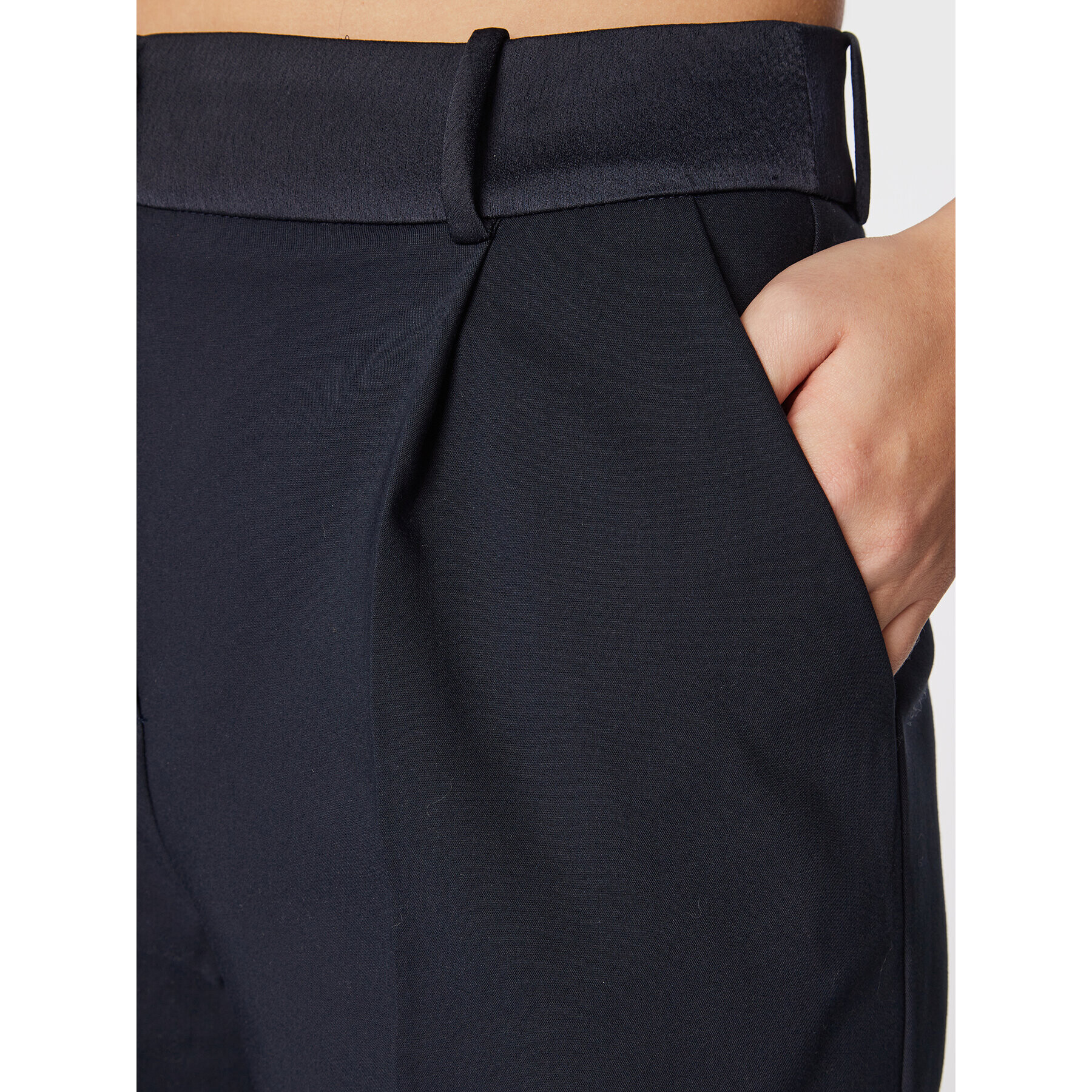 NAF NAF Текстилни панталони Everly THNP40 Тъмносин Regular Fit - Pepit.bg