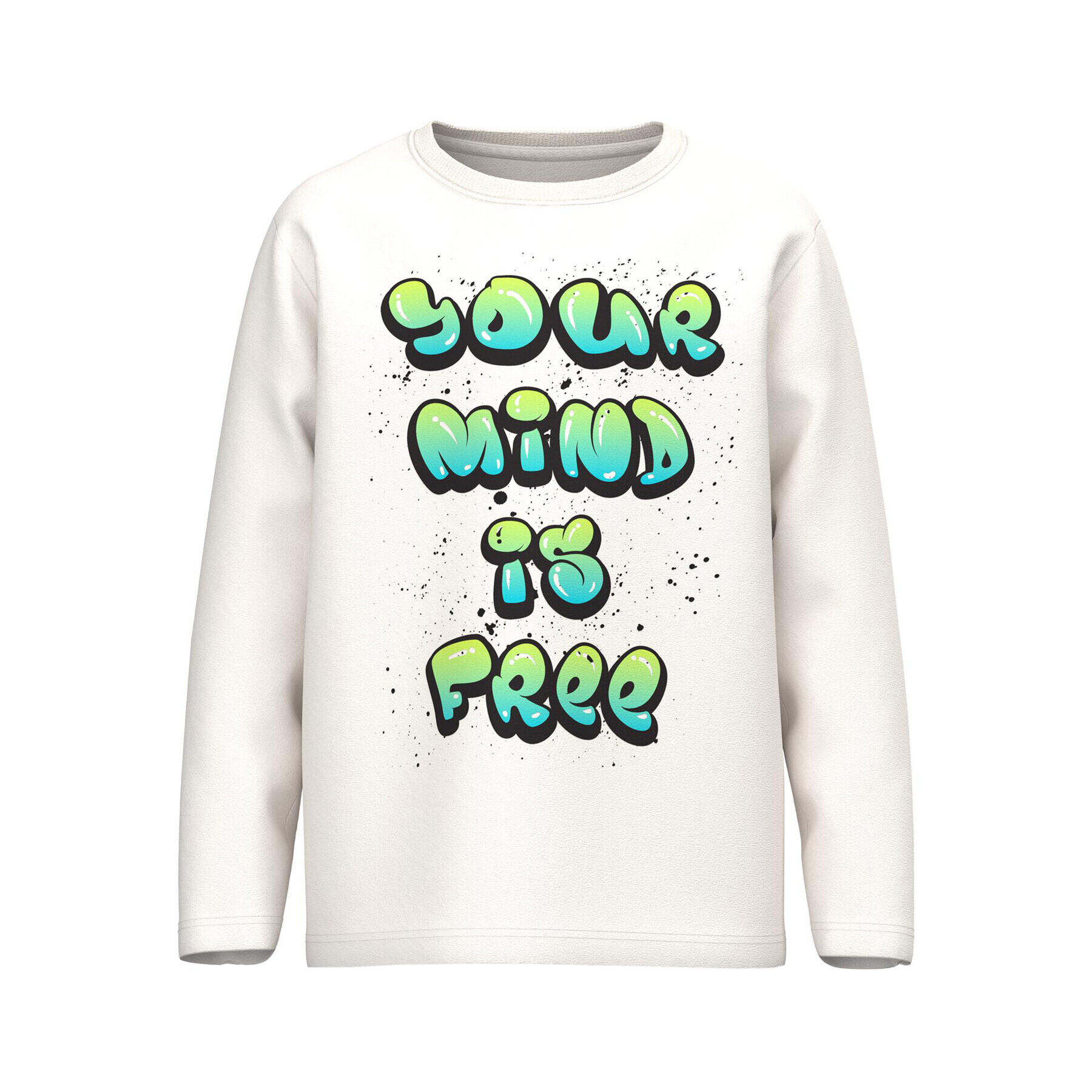 NAME IT Блуза 13218786 Бял Loose Fit - Pepit.bg