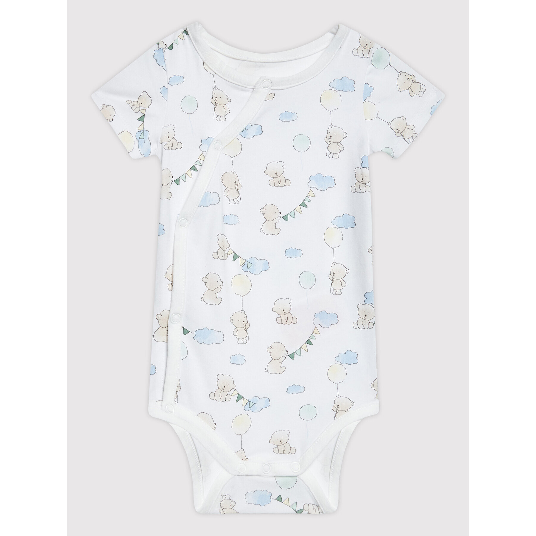NAME IT Детско боди 13202134 Бял Regular Fit - Pepit.bg