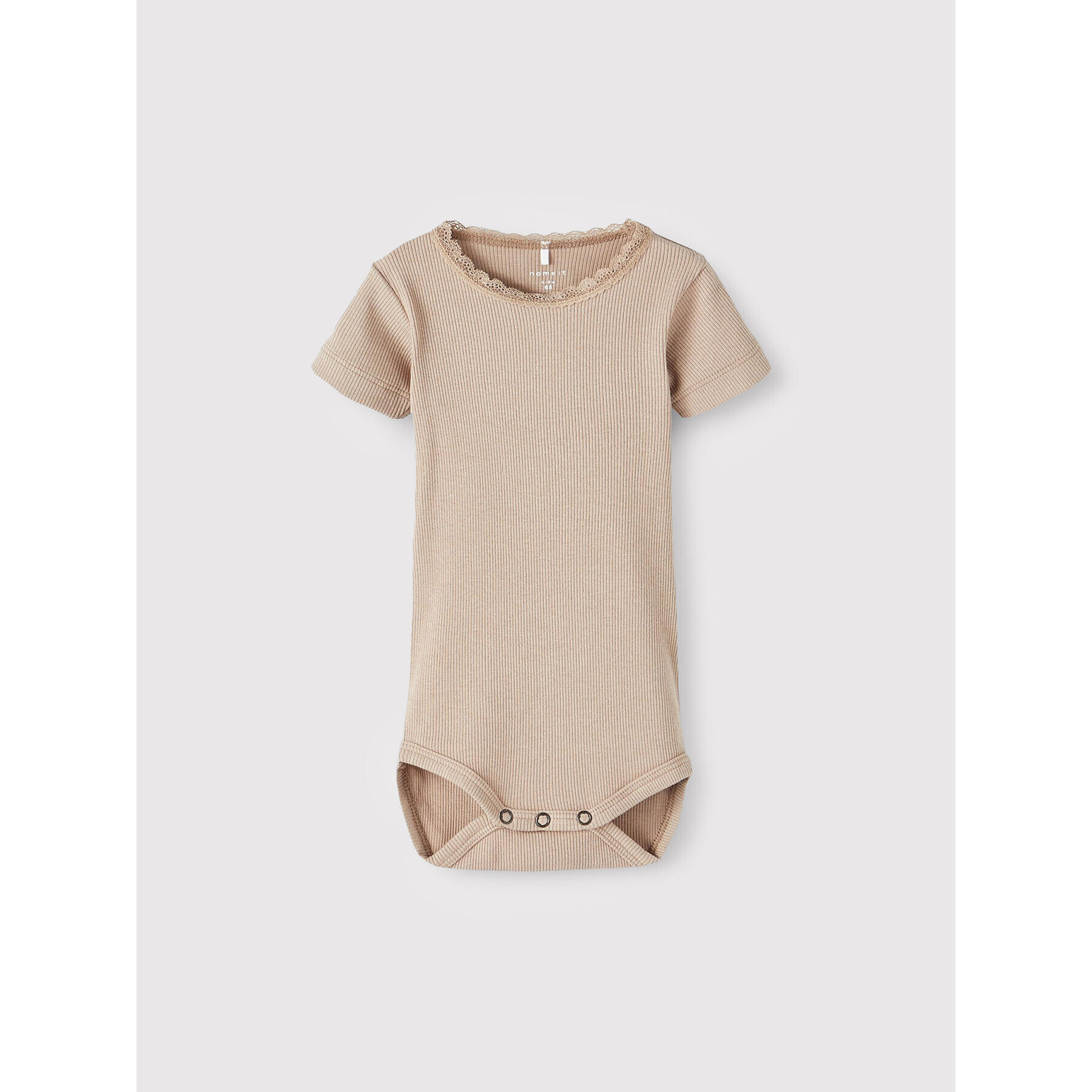NAME IT Детско боди 13209212 Бежов Regular Fit - Pepit.bg