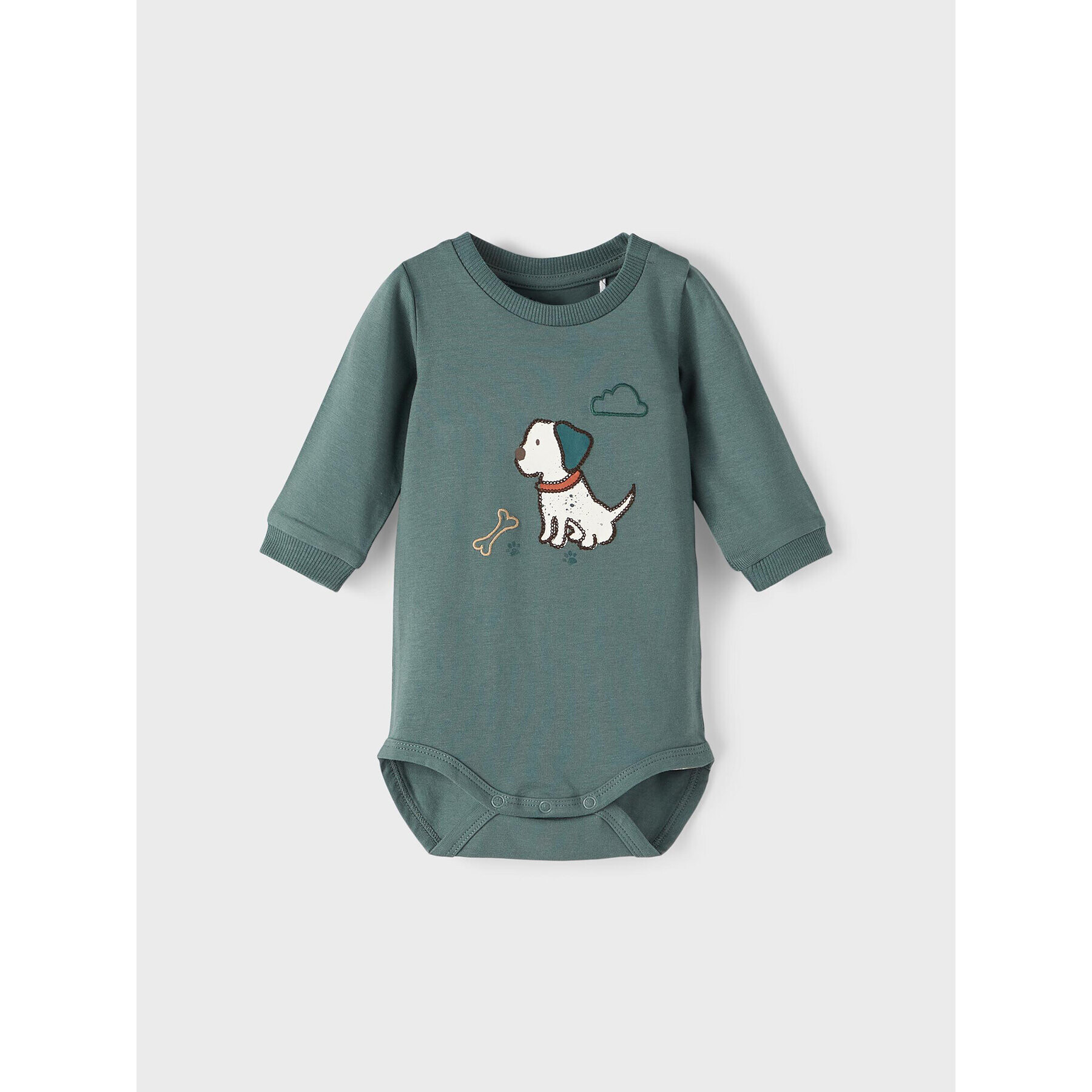 NAME IT Детско боди 13210145 Зелен Regular Fit - Pepit.bg