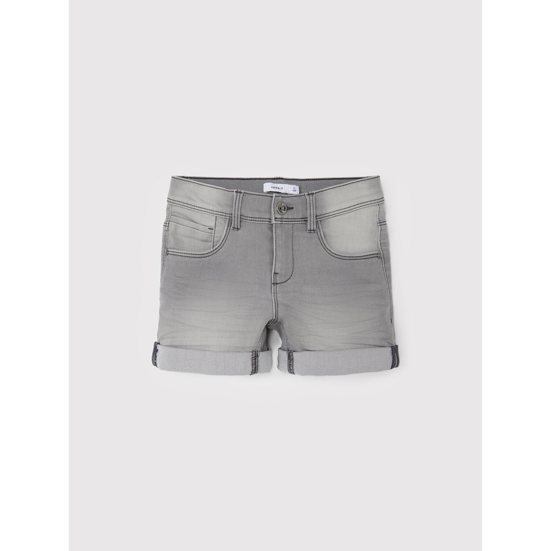 NAME IT Дънкови шорти 13197317 Сив Slim Fit - Pepit.bg