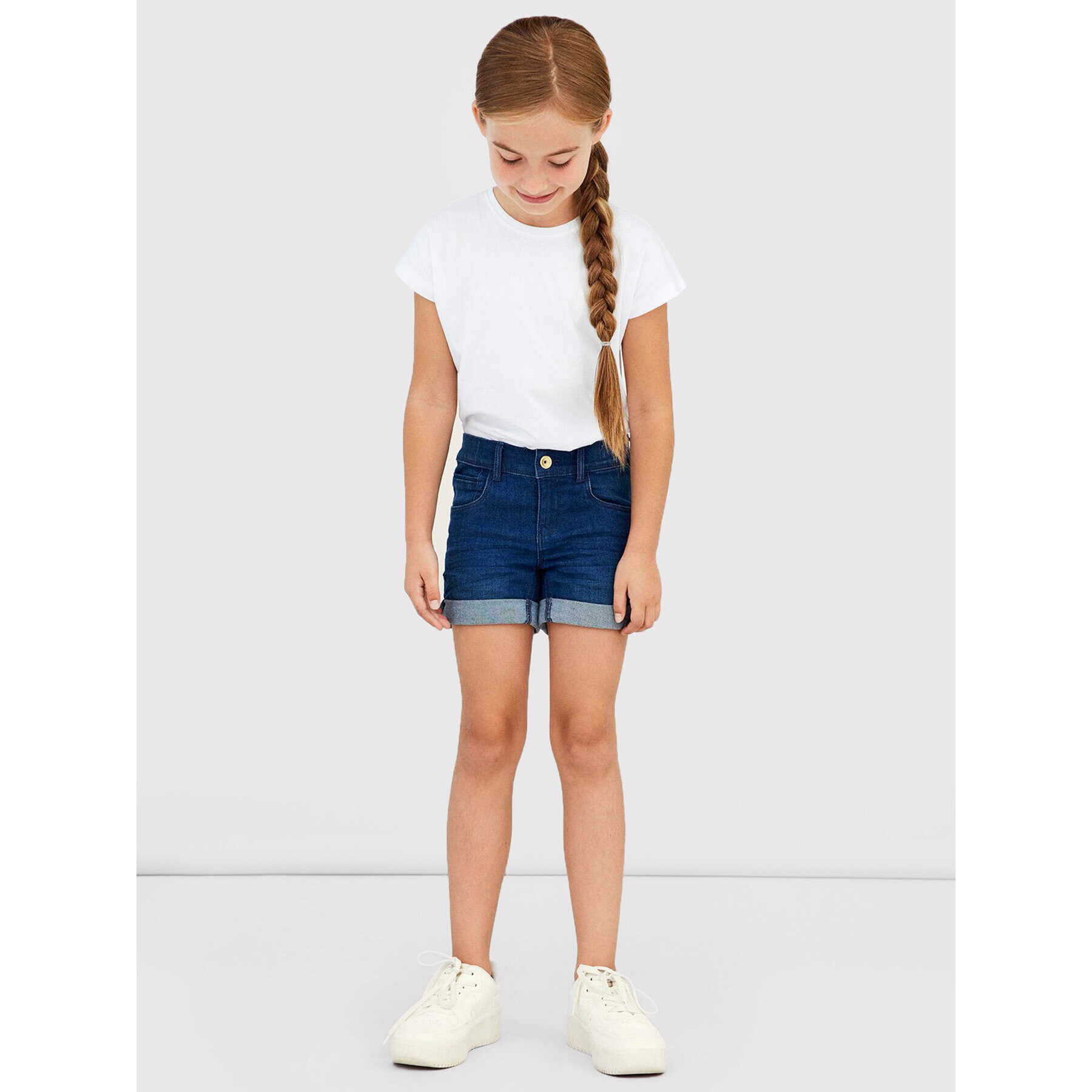 NAME IT Дънкови шорти 13197317 Тъмносин Slim Fit - Pepit.bg