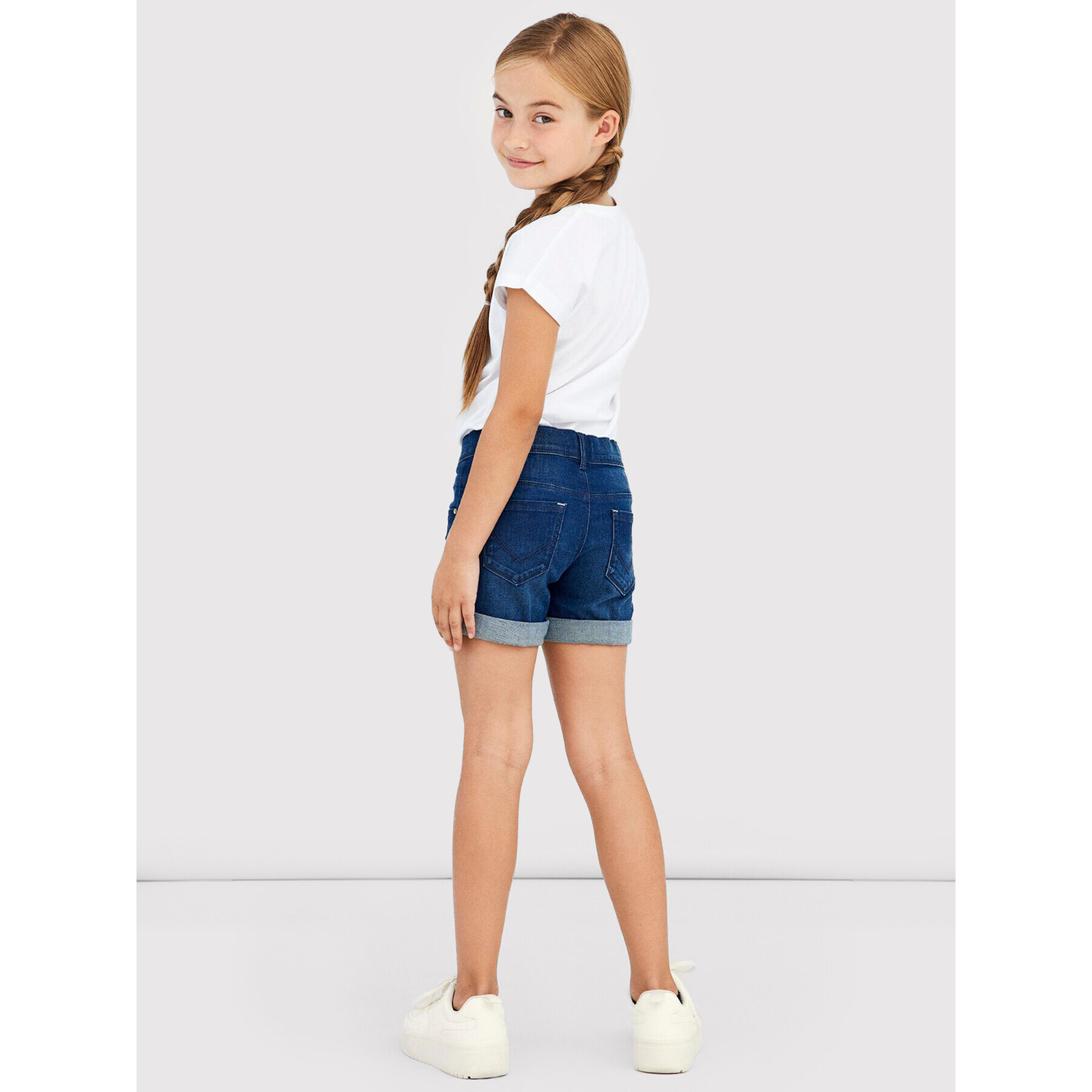 NAME IT Дънкови шорти 13197317 Тъмносин Slim Fit - Pepit.bg