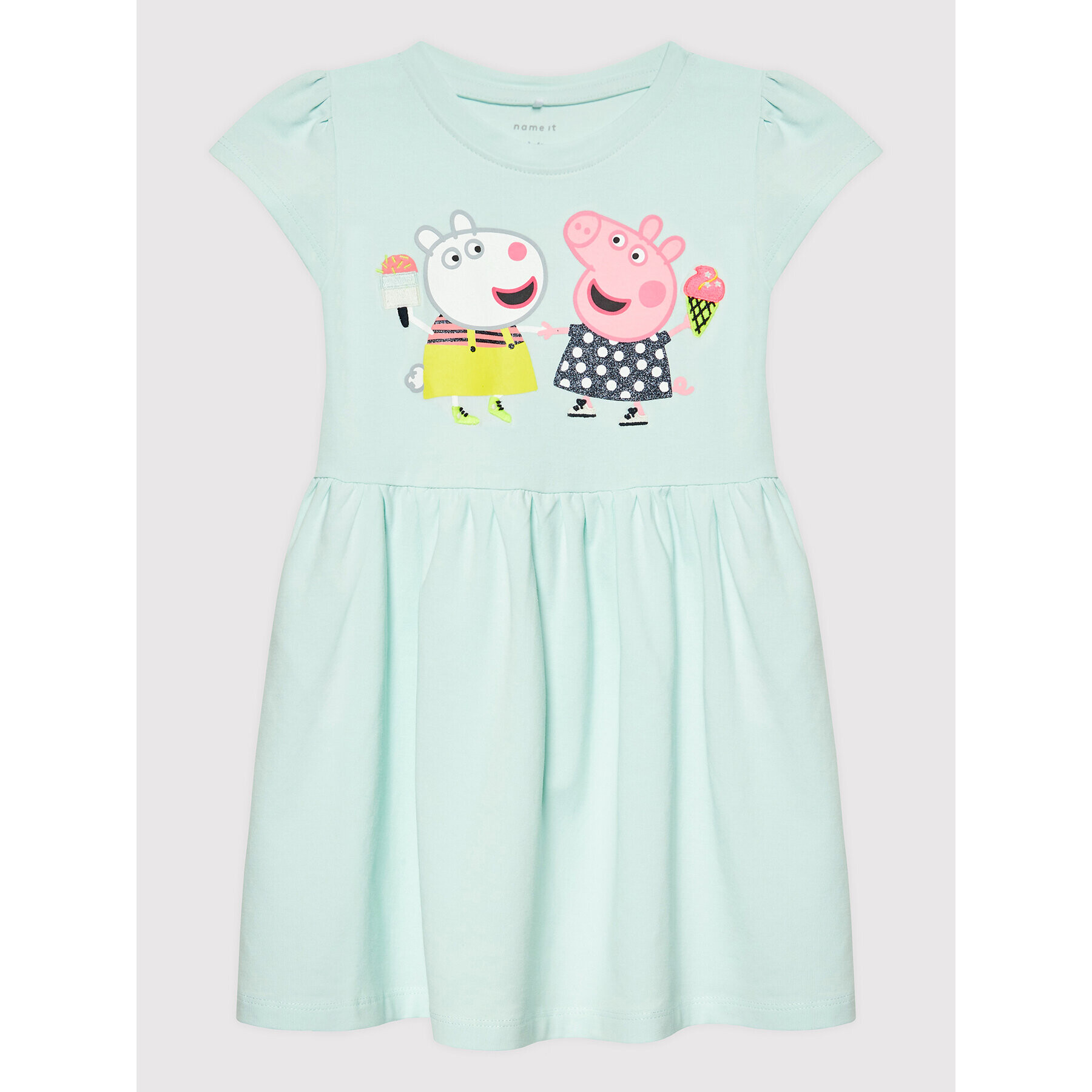 NAME IT Ежедневна рокля PEPPA PIG 13201306 Зелен Regular Fit - Pepit.bg