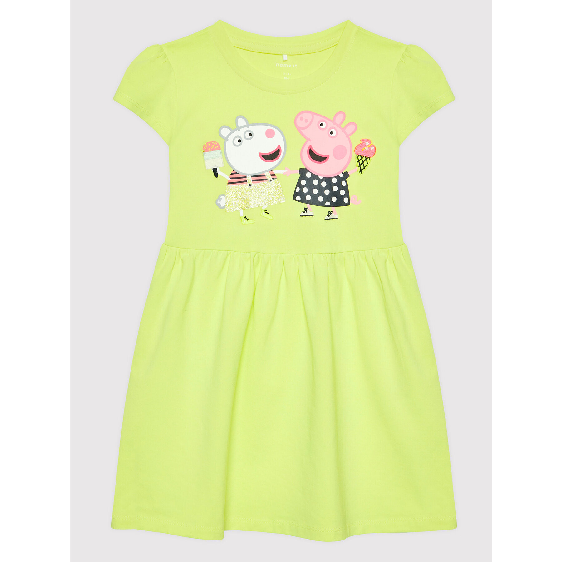 NAME IT Ежедневна рокля PEPPA PIG 13201306 Жълт Regular Fit - Pepit.bg
