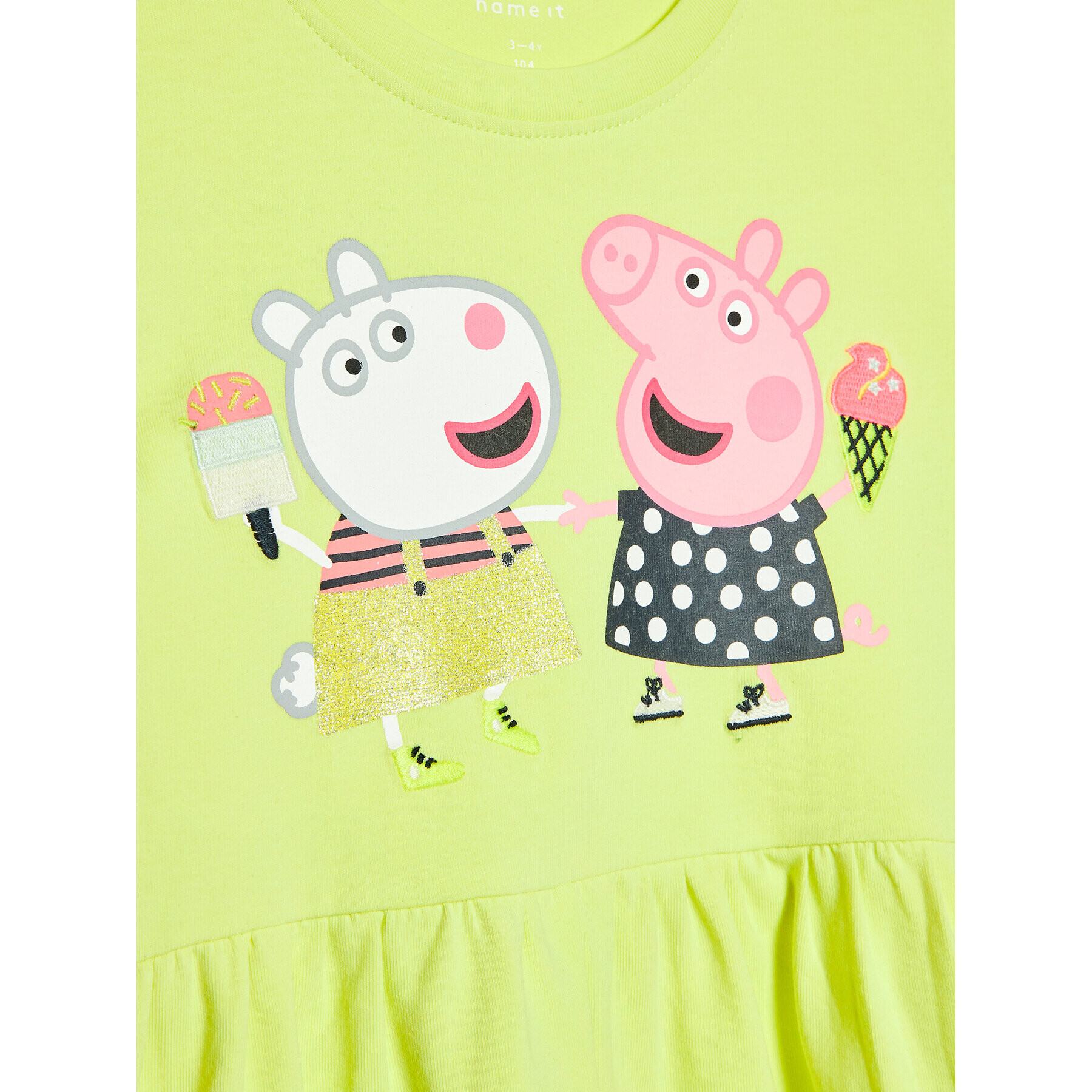 NAME IT Ежедневна рокля PEPPA PIG 13201306 Жълт Regular Fit - Pepit.bg