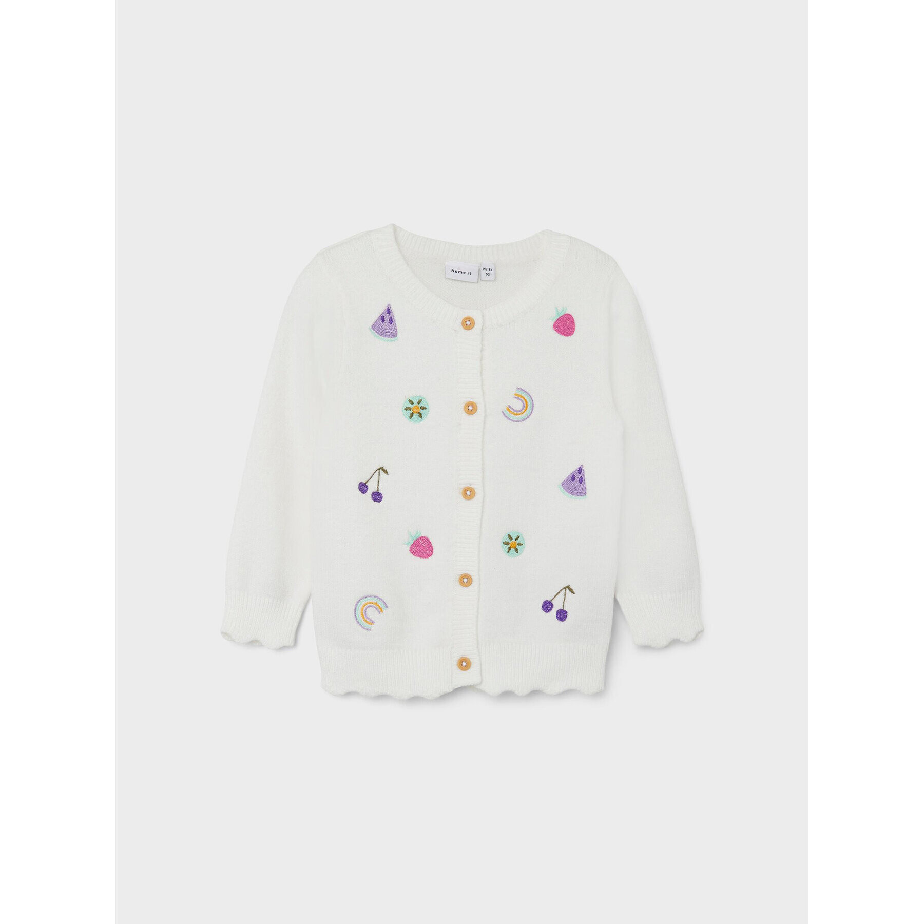NAME IT Кардиган 13214295 Бял Regular Fit - Pepit.bg