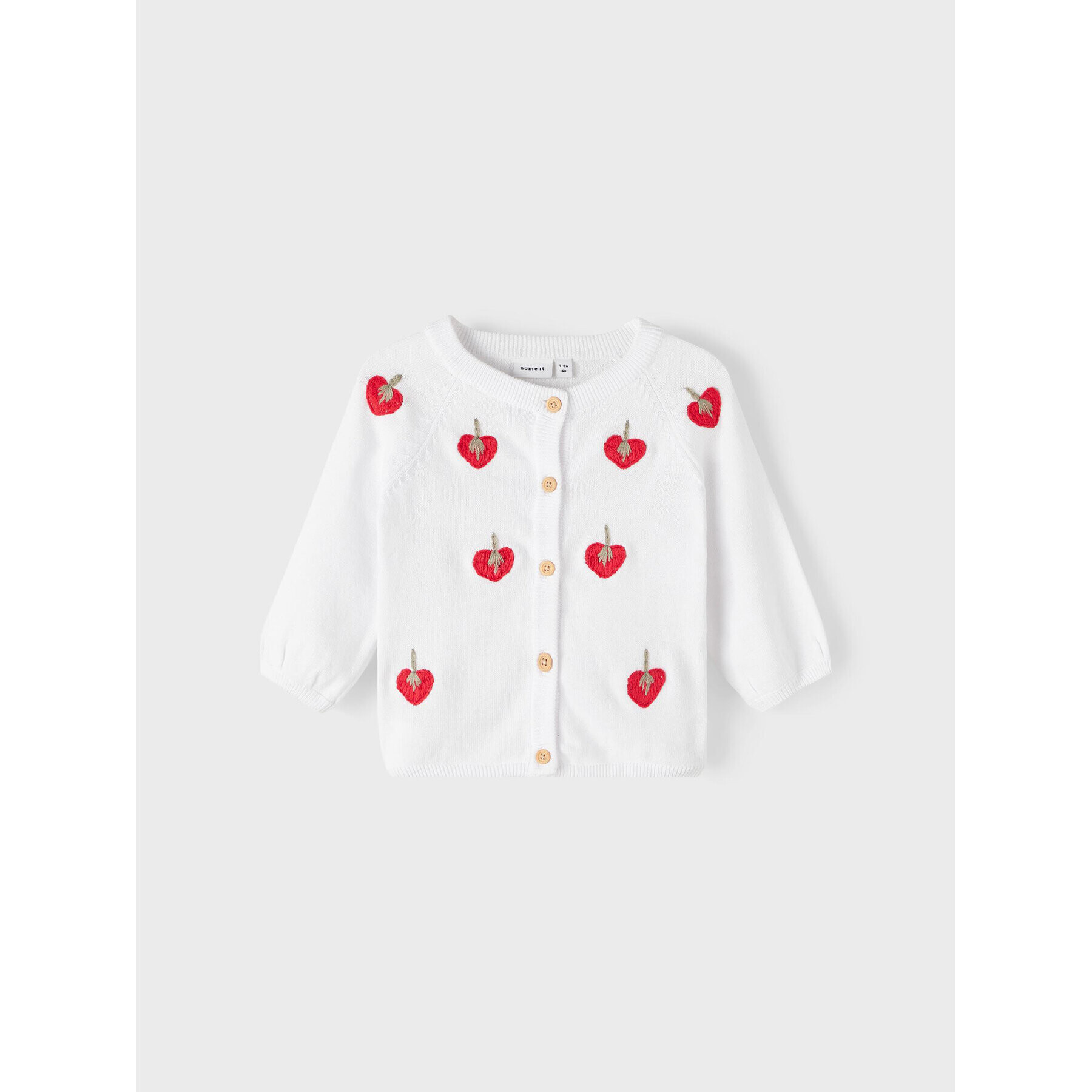 NAME IT Кардиган 13216306 Бял Regular Fit - Pepit.bg
