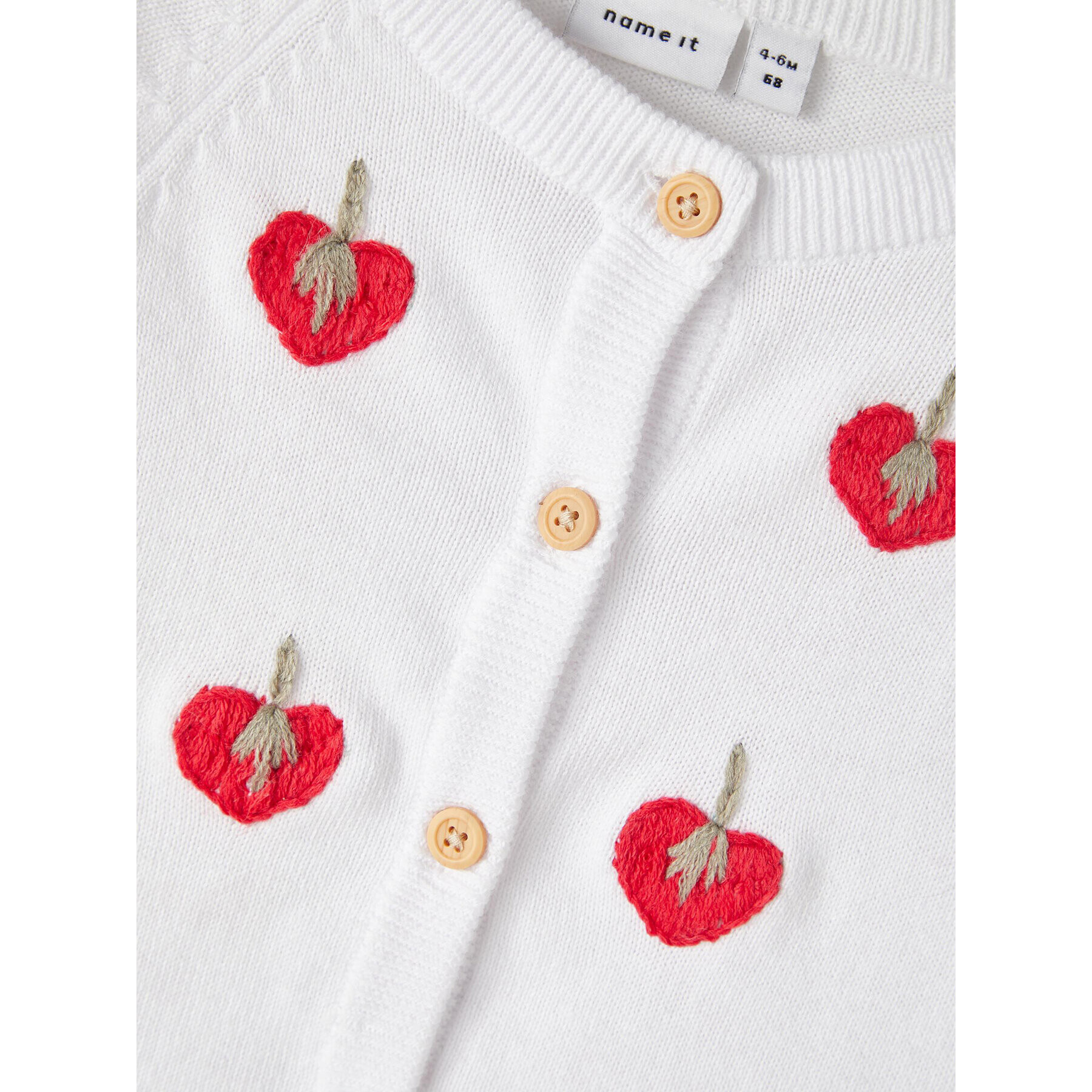NAME IT Кардиган 13216306 Бял Regular Fit - Pepit.bg